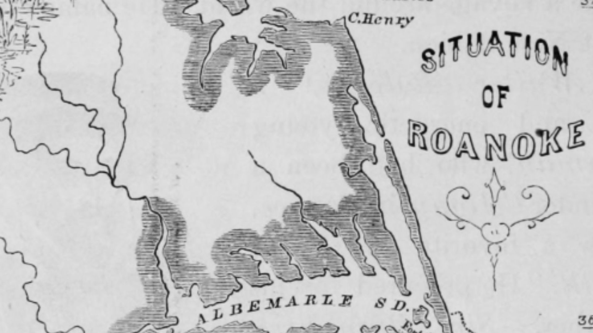 Situation of Roanoke map