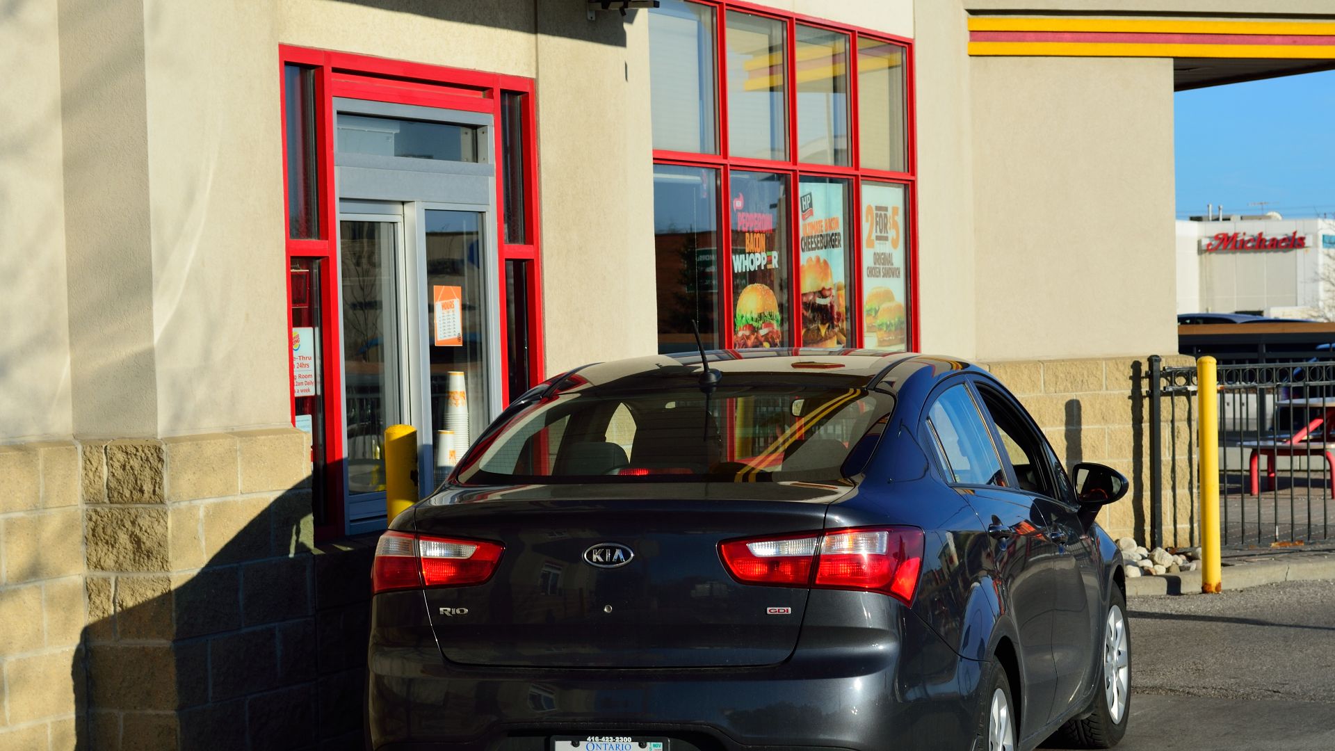 A Burger King drive thru in Canada