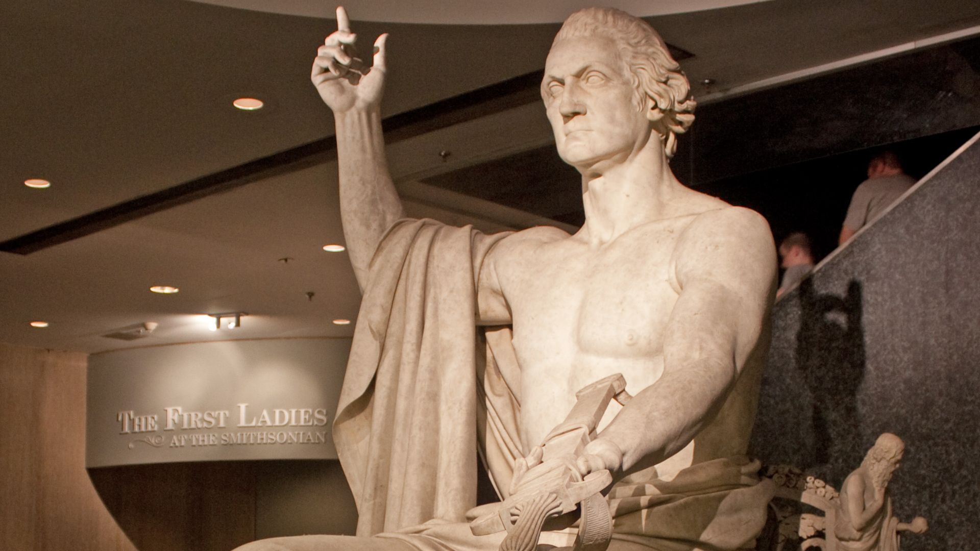 George Washington statue by Horatio Greenough in the National Museum of American History.