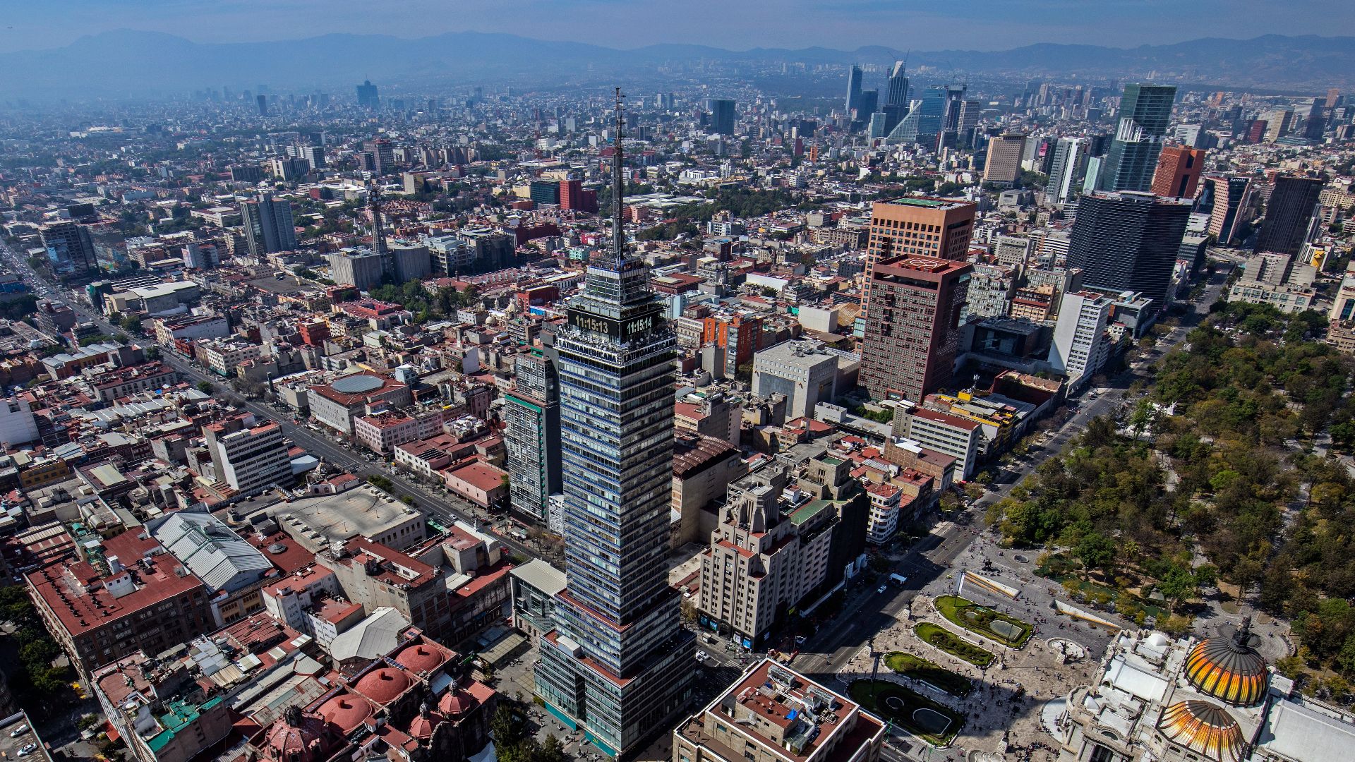 Fotografías de la Ciudad de México desde el aire.