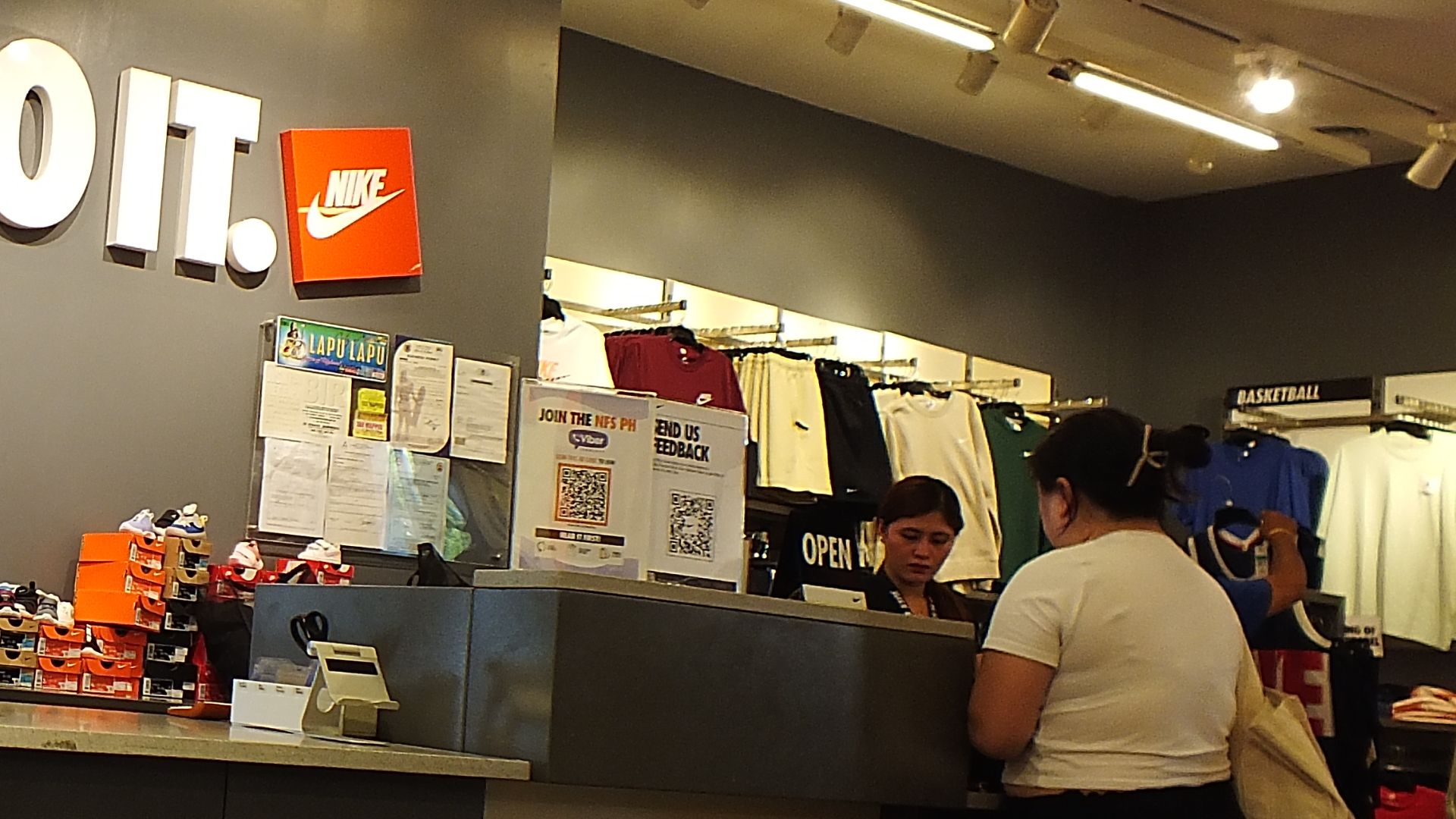 Interior of Nike Factory Store at The Outlets.