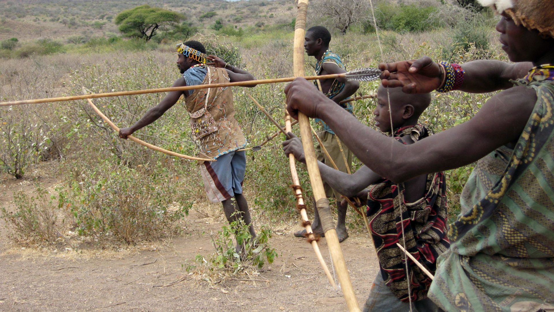 Hadza archery, Lake Eyasi, Tanzania