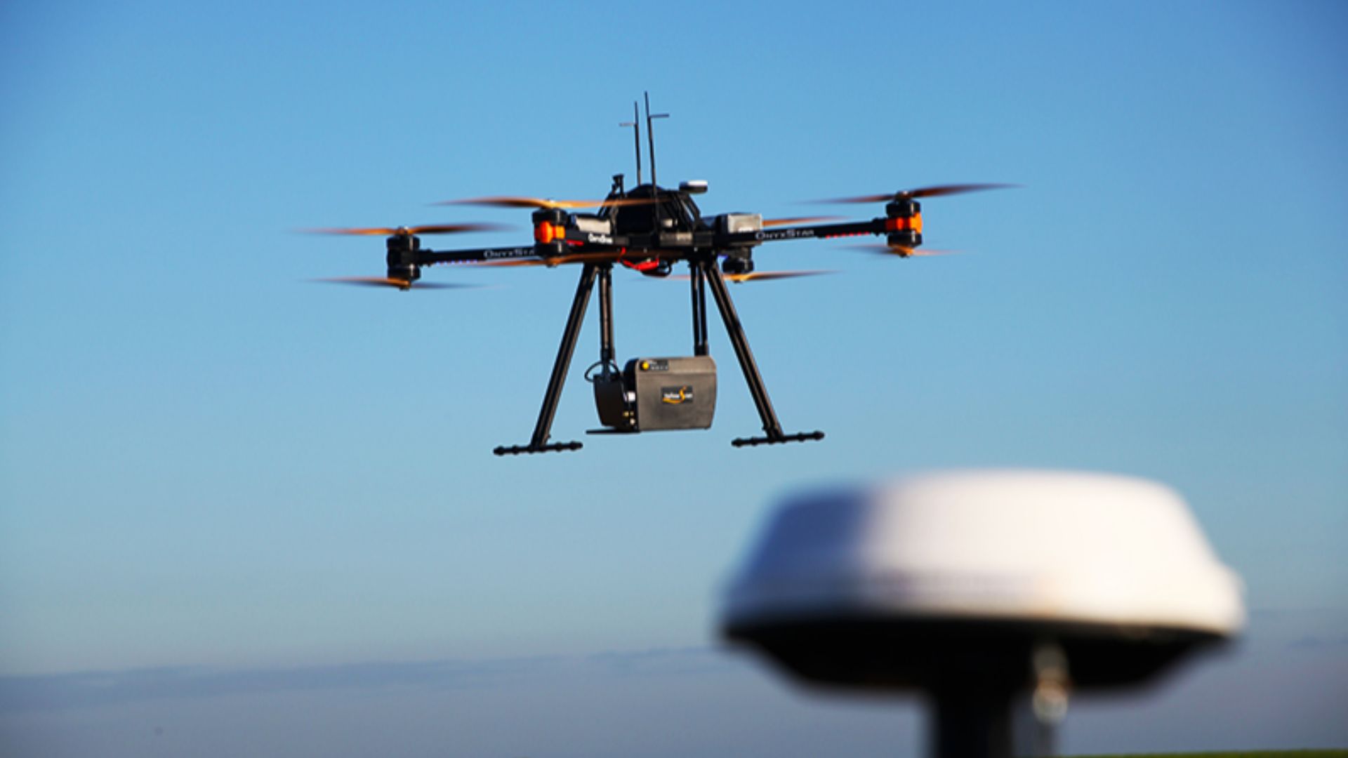 LIDAR survey being performed with a Yellowscan LIDAR on the OnyxStar FOX-C8 HD from AltiGator in November 2015, Belgium.