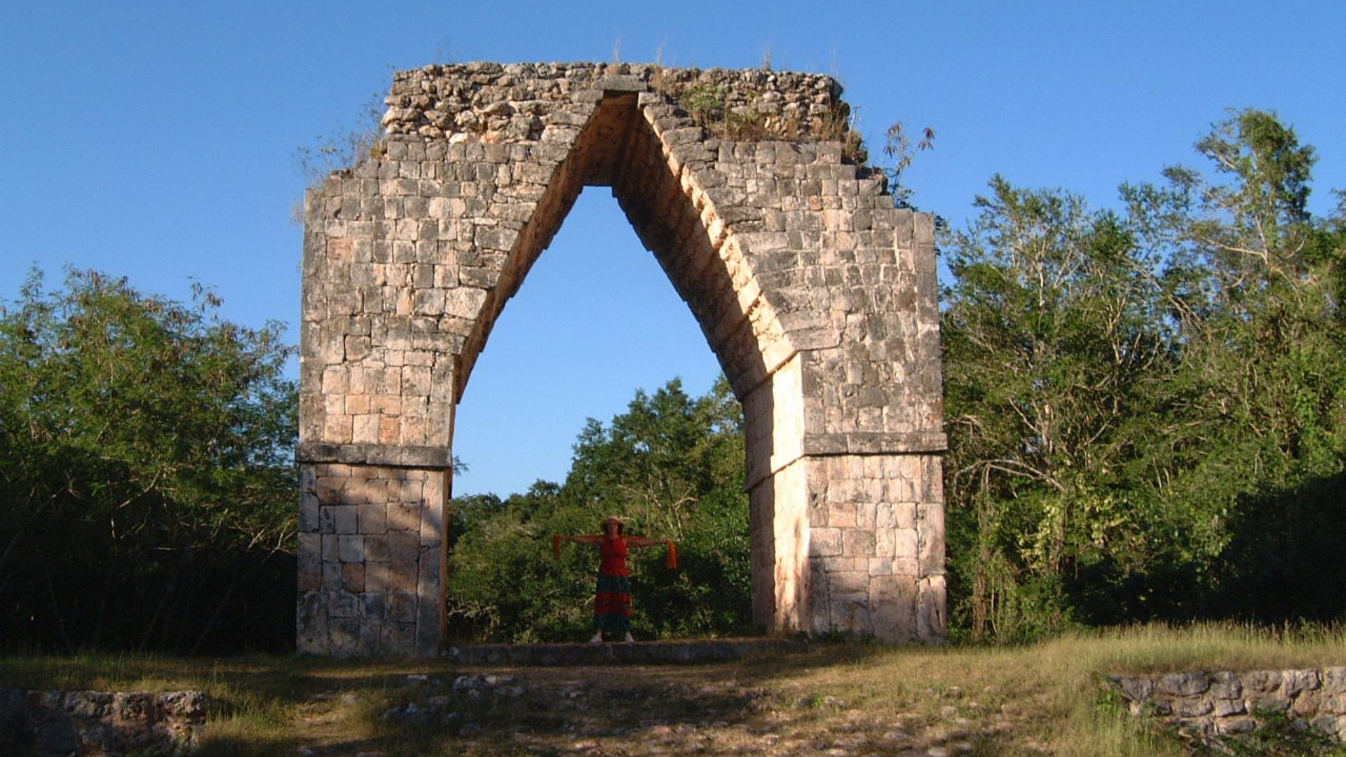 Corbelled arch at the end of the Sacbé, Kabah, Yucatán, Mexico