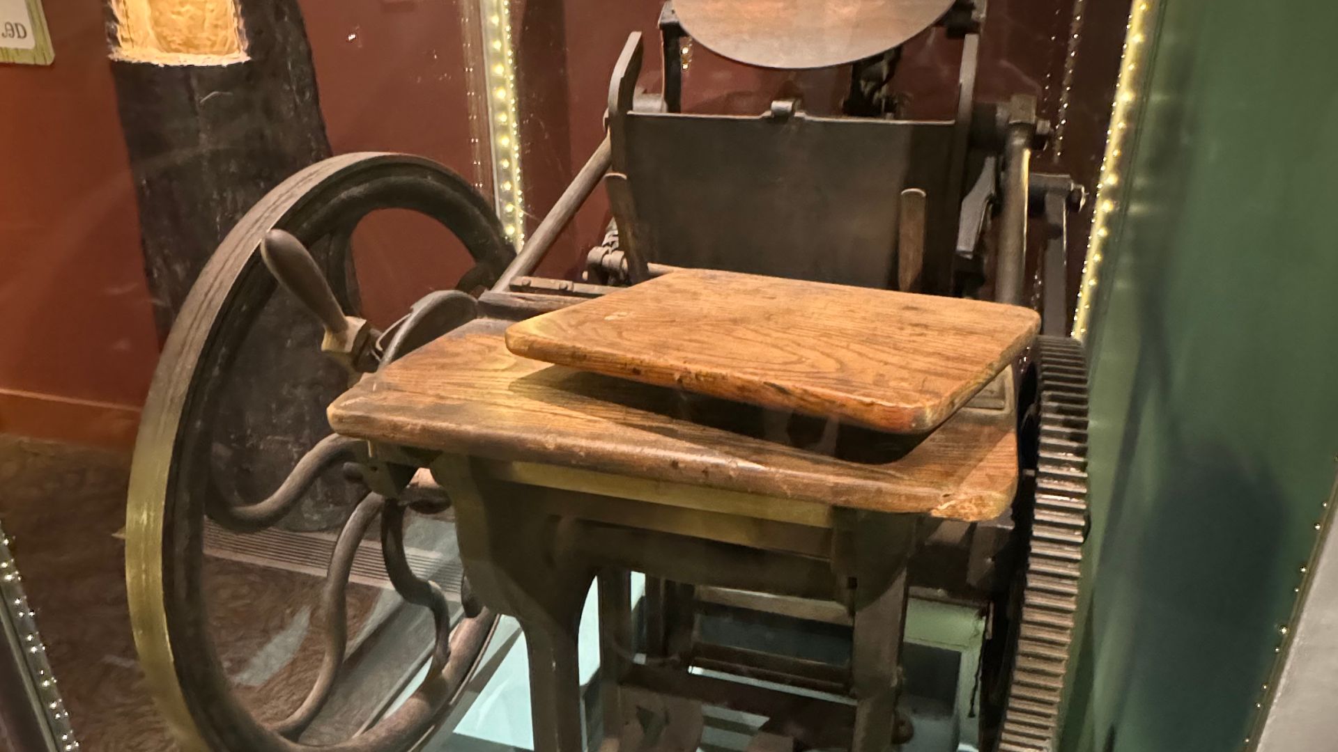 Cherokee Phoenix printing press at the Museum of the Cherokee Indian