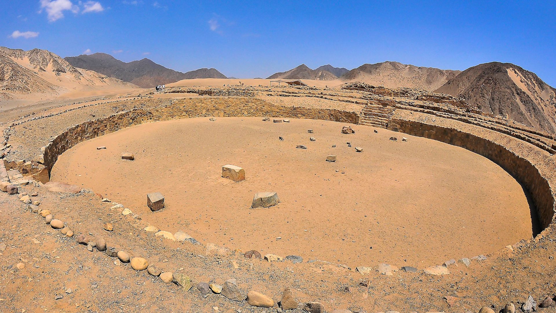 Sailors from the guided-missile cruiser USS Bunker Hill tour the ancient city of Caral, the oldest city in the western hemisphere, while on liberty during a port visit. Bunker Hill is supporting Southern Seas 2010, a U.S. Southern Command-directed operati