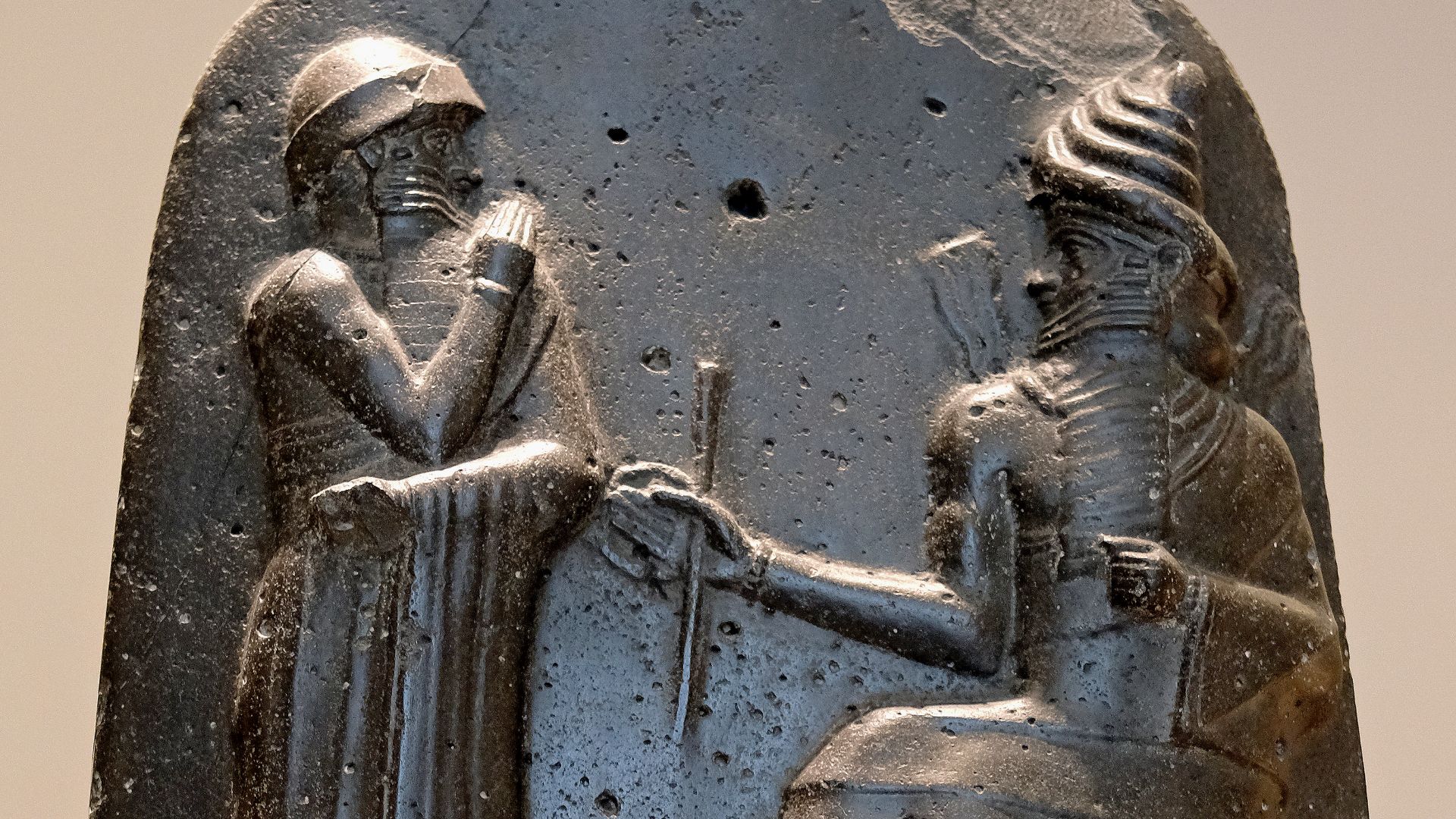 Code of Hammurabi, king of Babylon; front, bas-relief.
