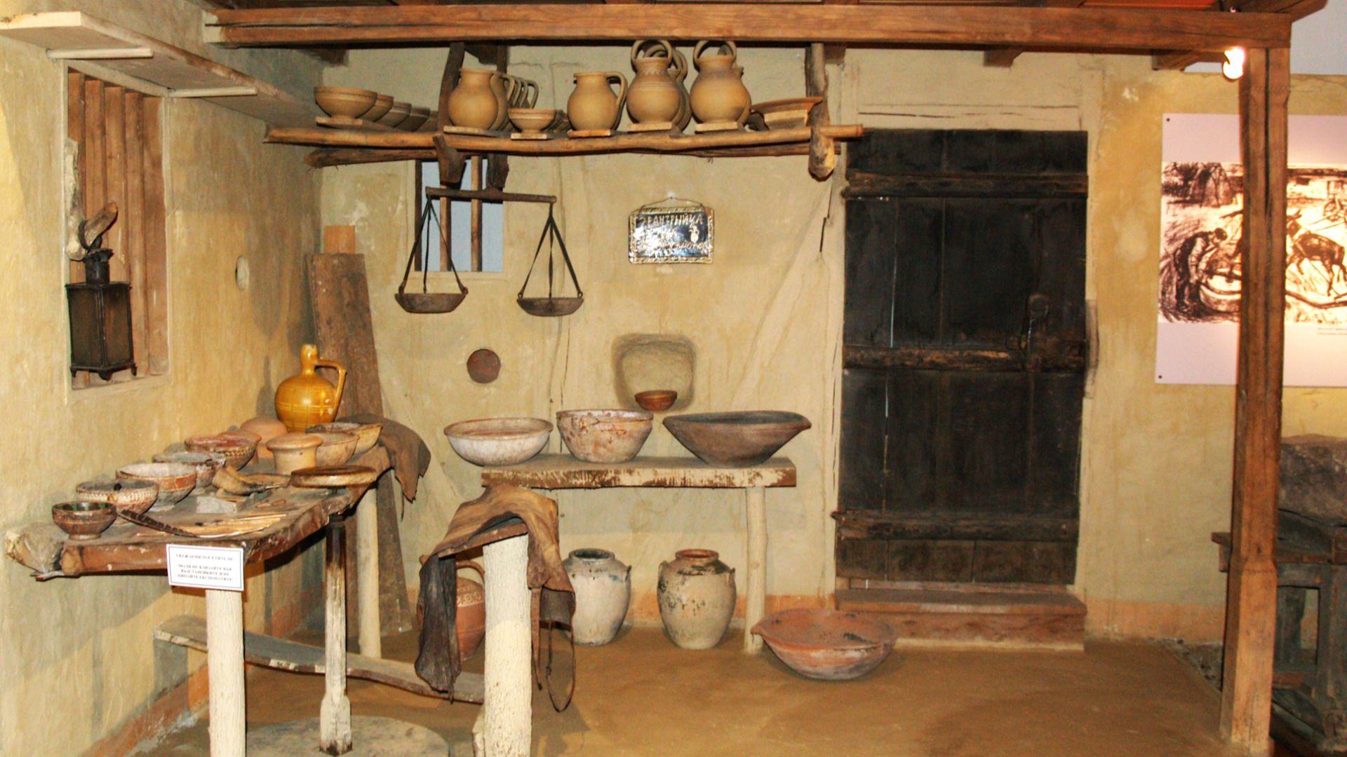 Traditional Pottery workshop reconstruction in the Museum of traditional crafts and applied arts, Troyan, Bulgaria