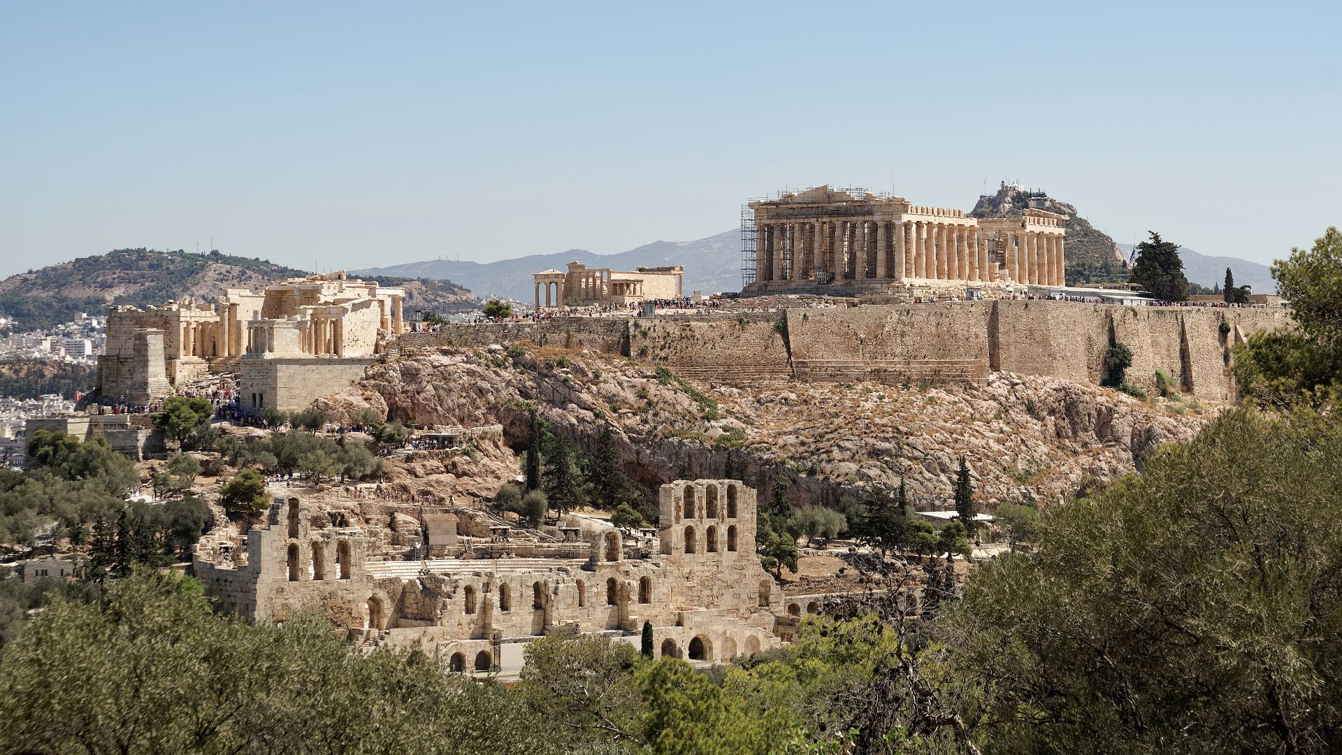 View of the Acropolis from Philopappos Hill, Athens