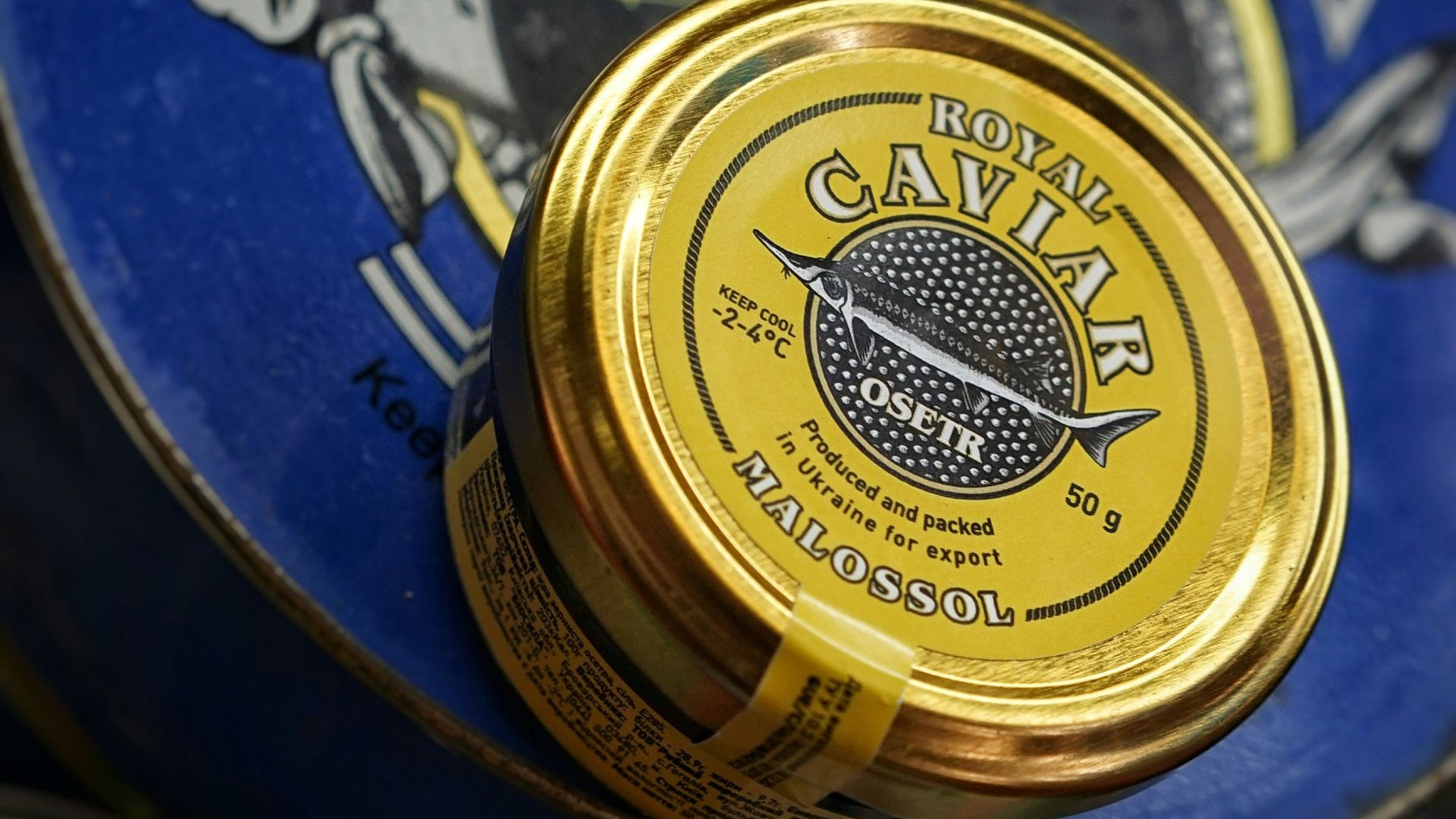 round brown Royal Caviar container