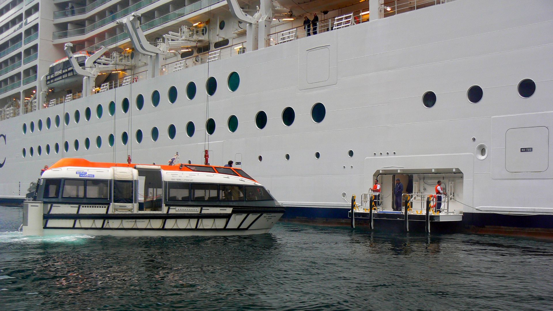 A tender boat of the MSC Orchestra, Summer 2010