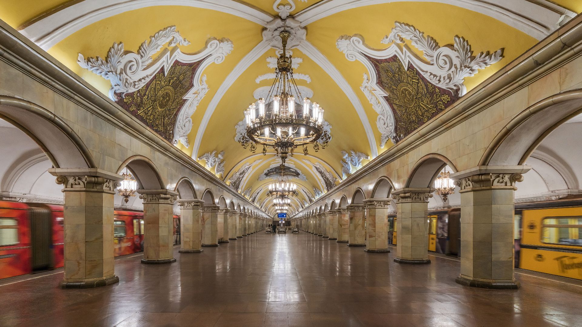 Komsomolskaya (Circle Line) metro station in Moscow