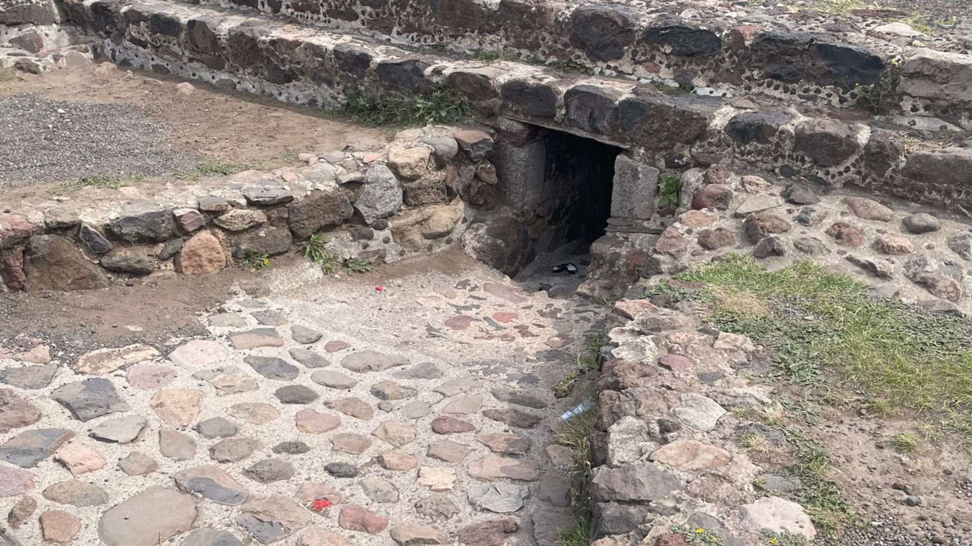 Tunnel in the Avenue of the Dead at Teotihuacan