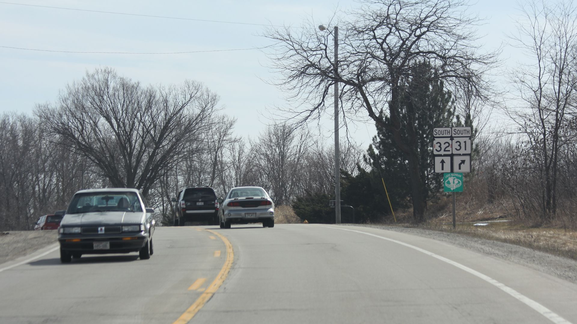 The Lake Michigan Circle Tour in Racine County in the concurrency of WIS 31 and WIS 32.