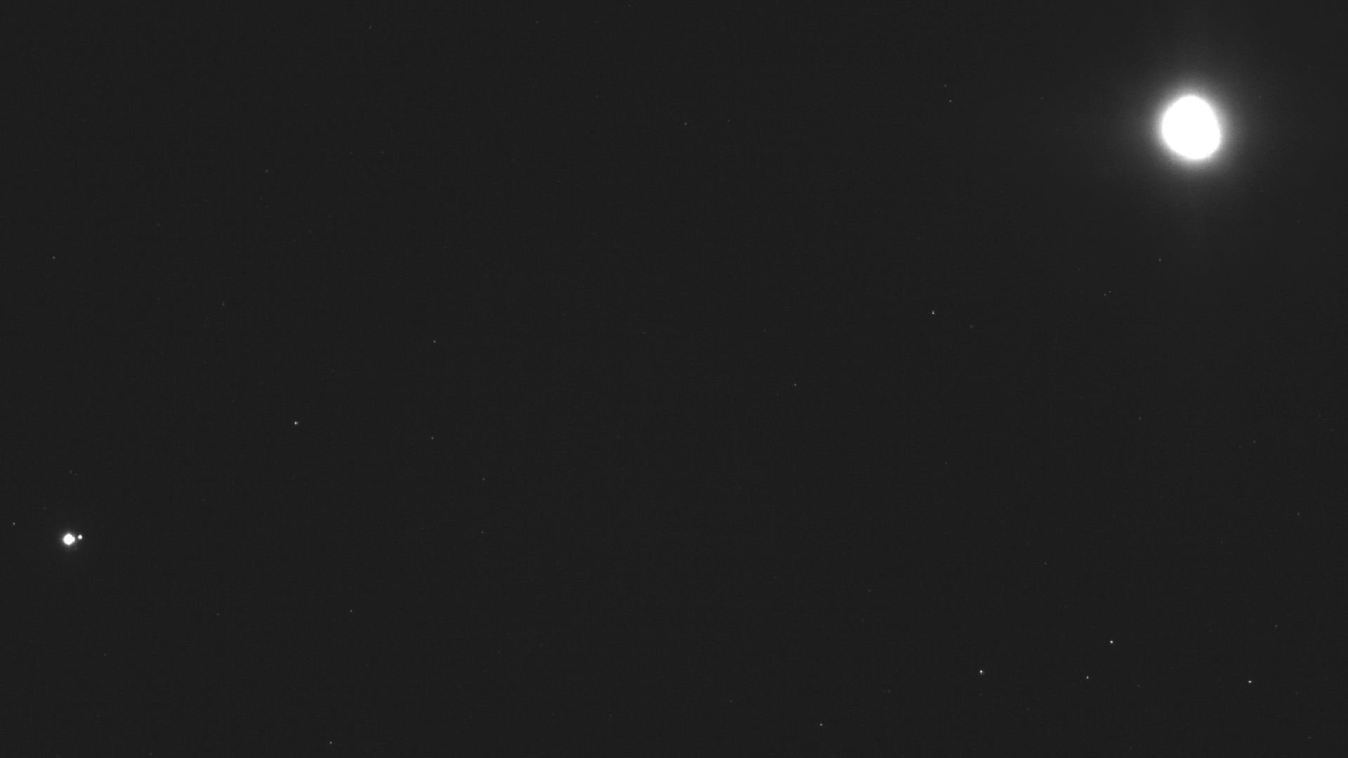 On Dec. 19, OSIRIS-REx used its NavCam 1 camera to capture this image of three familiar planetary bodies: asteroid Bennu, Earth, and the moon. Despite the spacecraft’s distance from home – about 71 million miles (114 million kilometers) – Earth and the Mo
