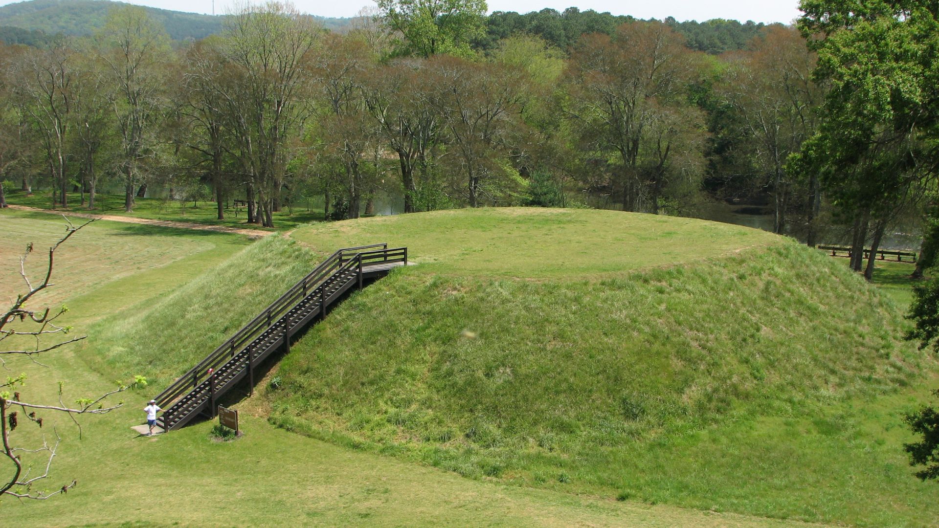 Mound B at the archaeological site Etowah Indian Mounds in Georgia, USA