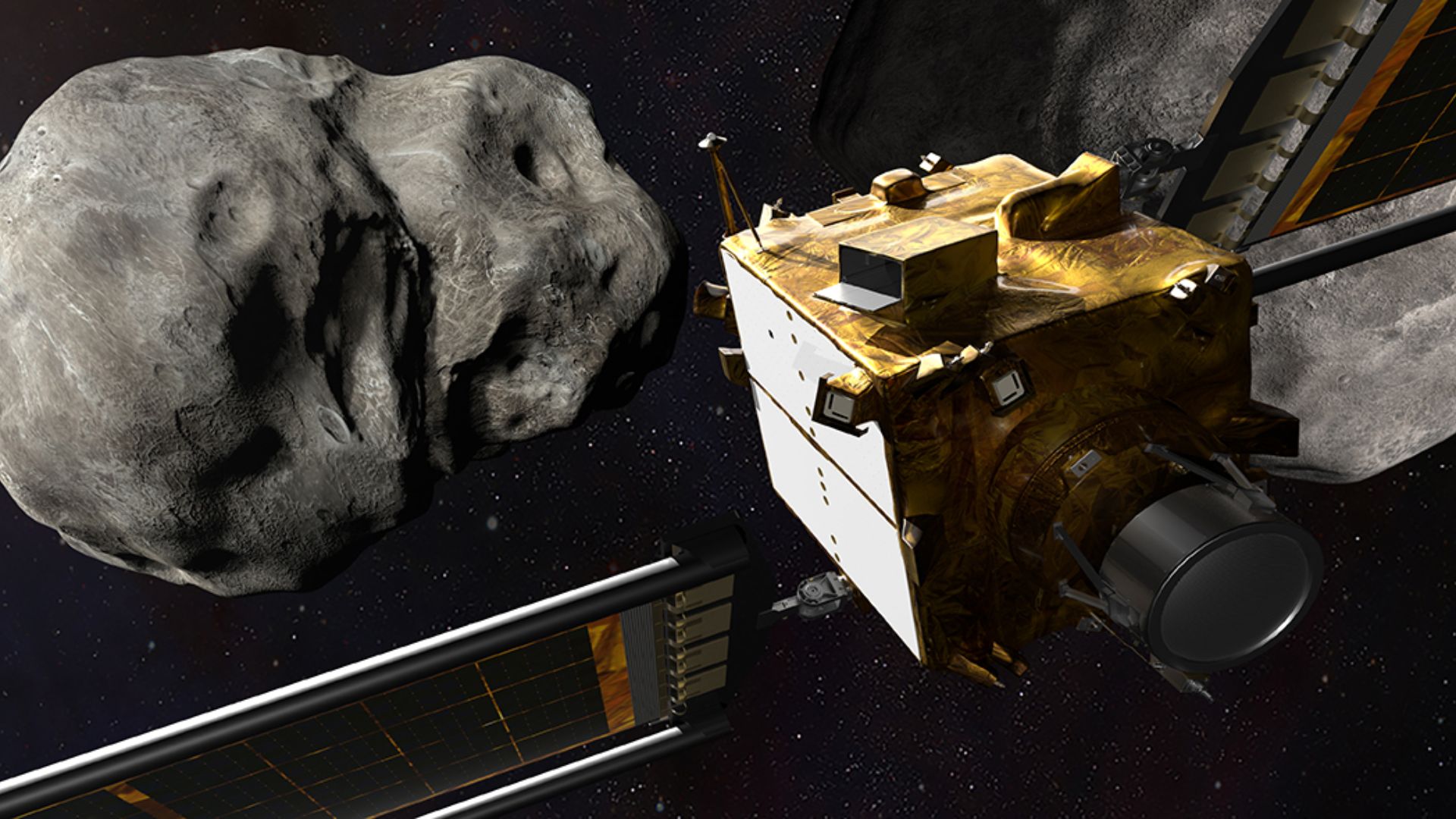 DART is a spacecraft designed to impact an asteroid as a test of technology. DART’s target asteroid is NOT a threat to Earth. This asteroid system is a perfect testing ground to see if intentionally crashing a spacecraft into an asteroid is an effective w