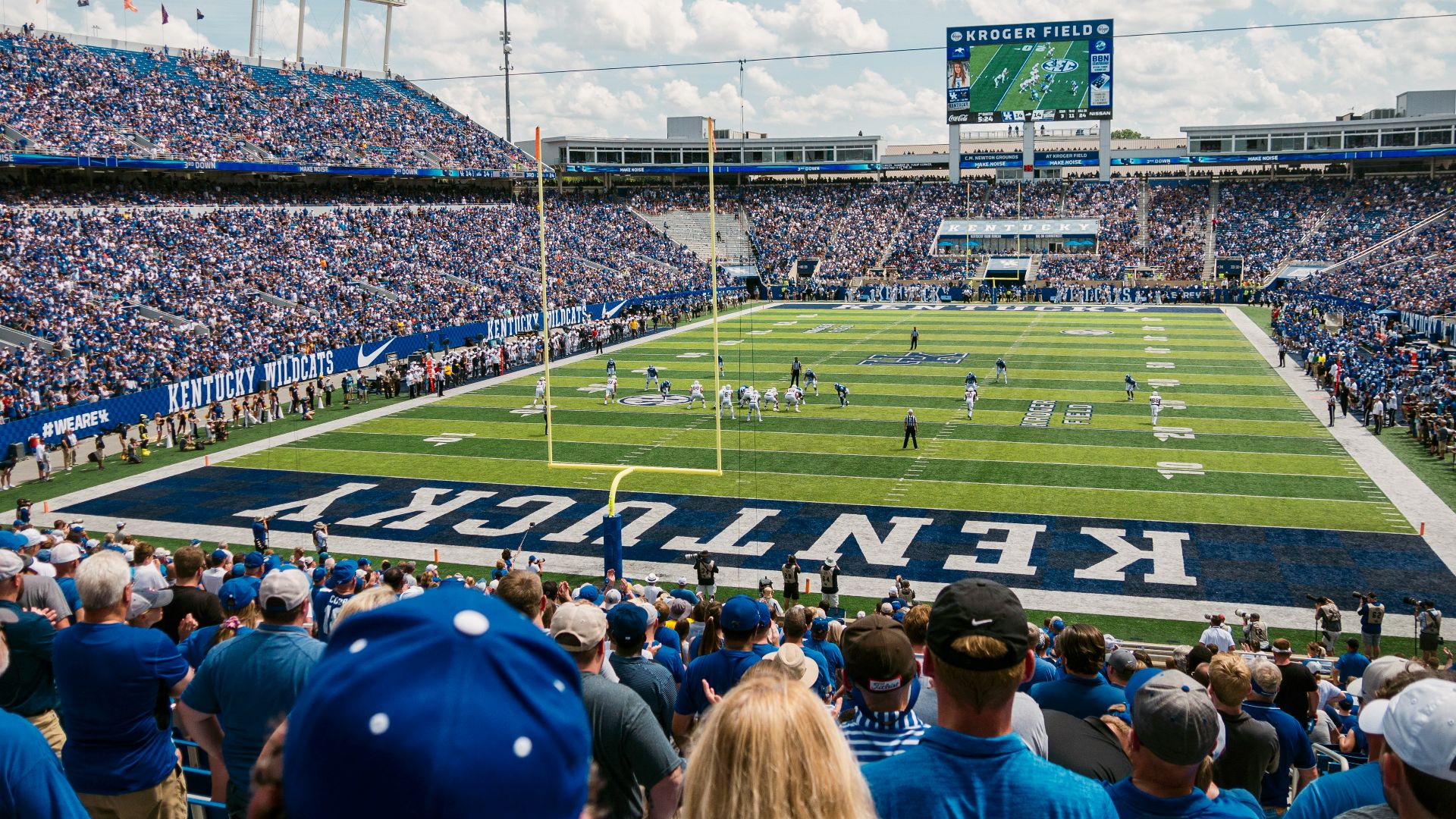 green and blue Kentucky stadium