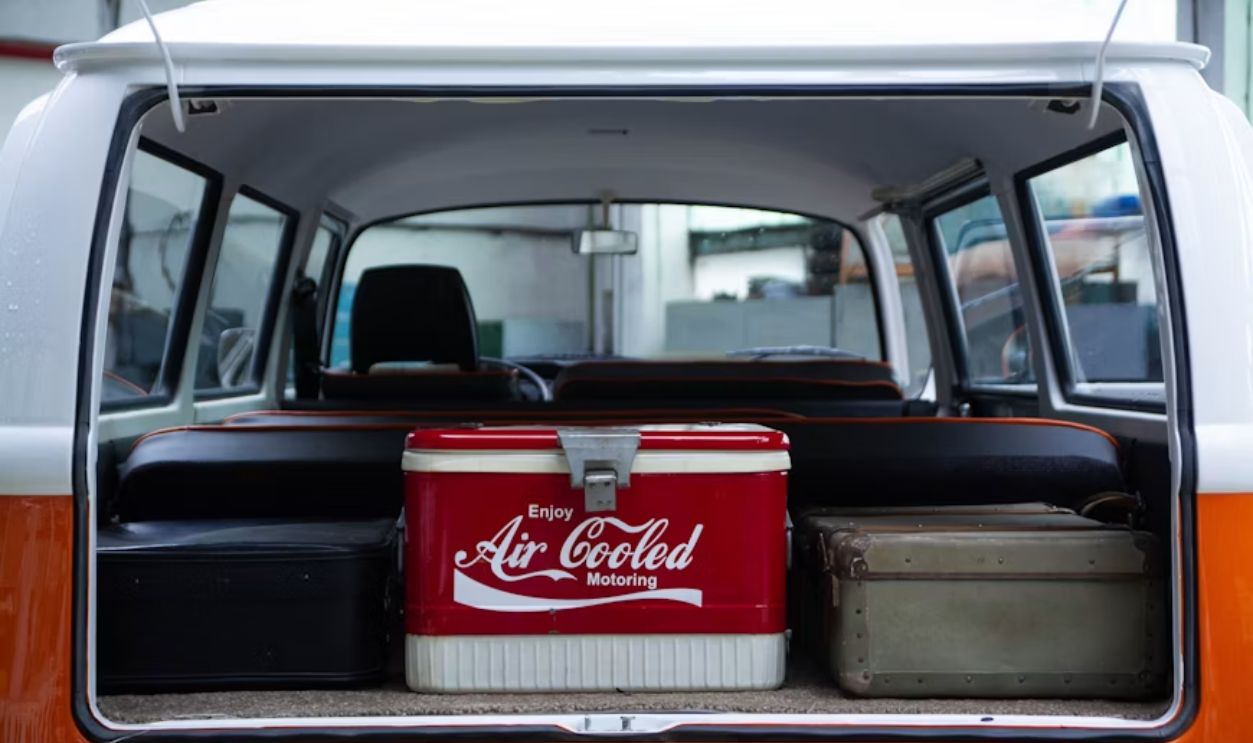 cooler box in a car