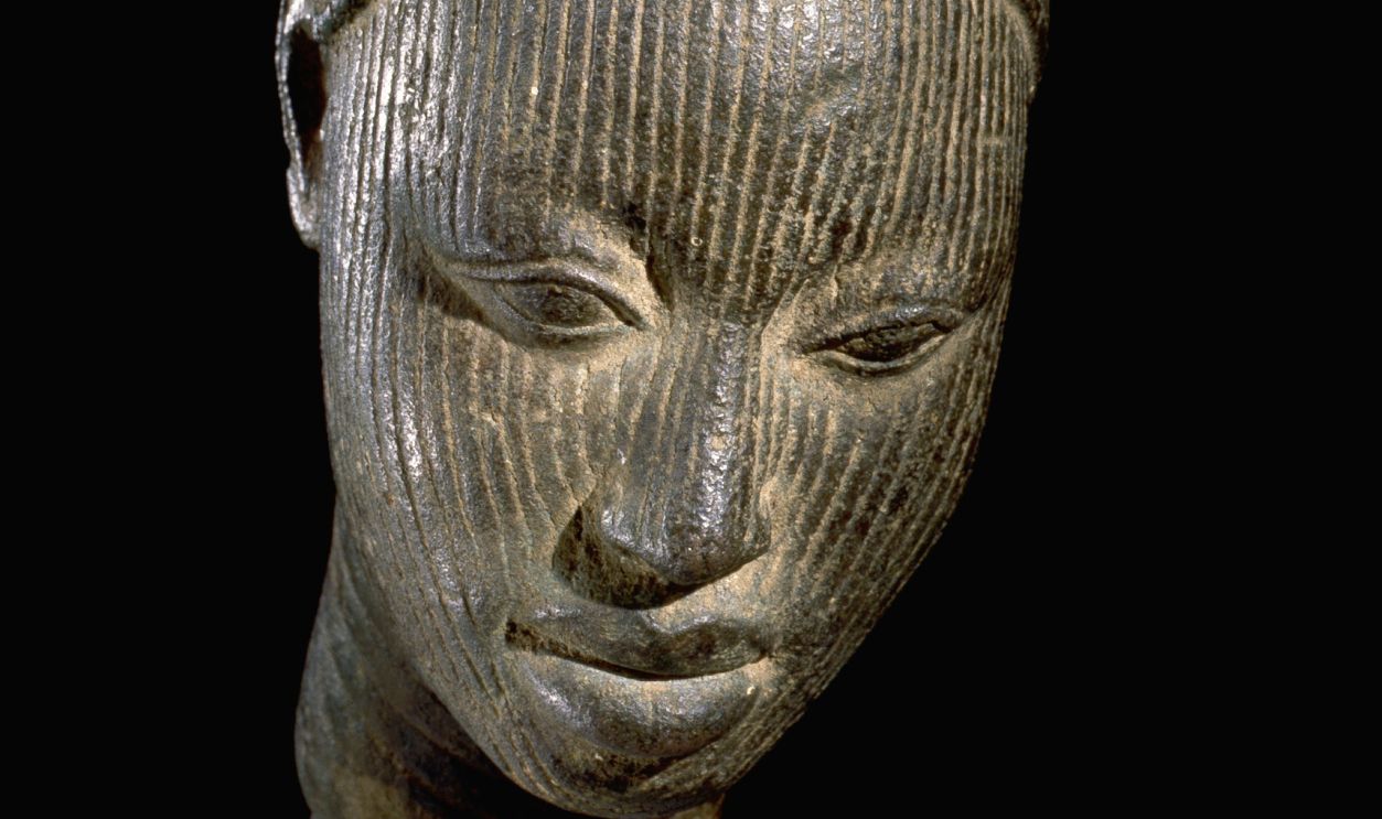 Gettyimages - 152197591, A miniature head rom an ancestral shrine A miniature head rom an ancestral shrine, Nigeria. Edo. Benin.
