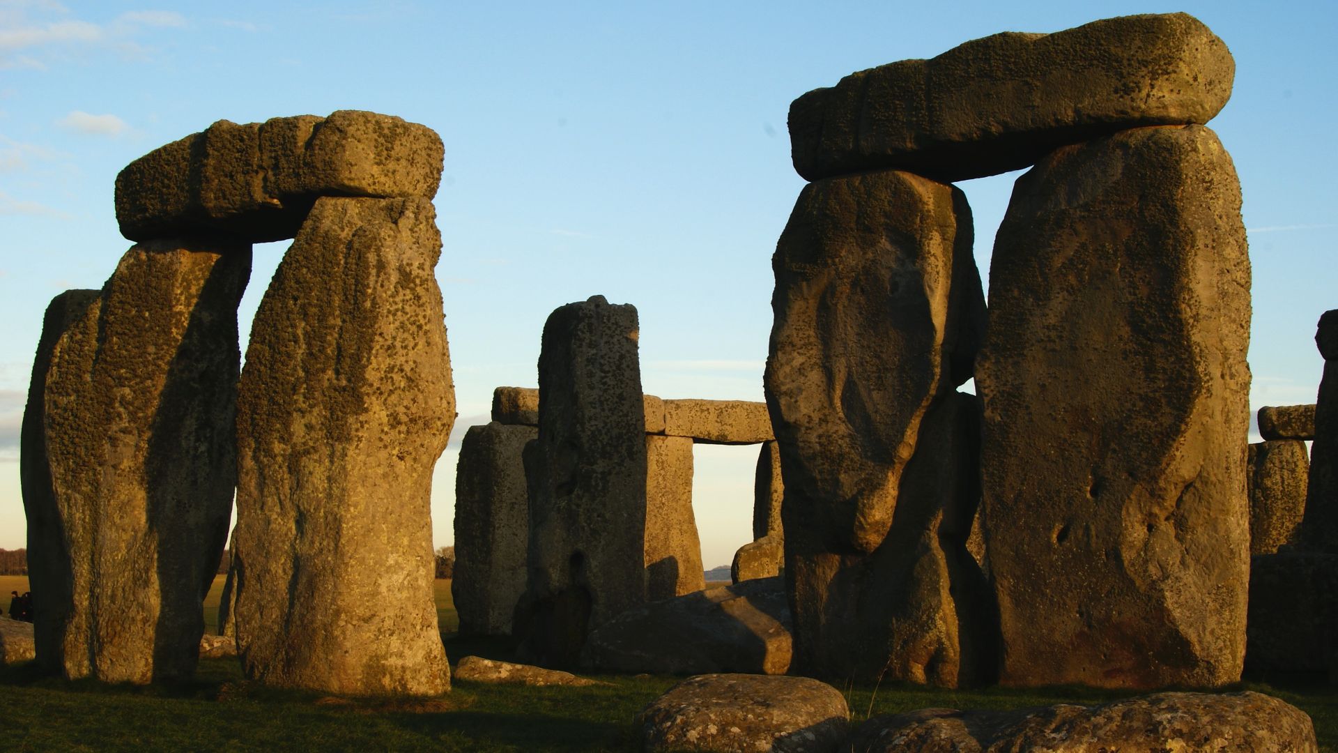 Sarsen Stones at Stonehenge A close view of these impressive standing stones, with the low winter sun bringing out the texture and colour.
http://www.english-heritage.org.uk/server/show/nav.16472
Extract from the English Heritage website:
The great and a