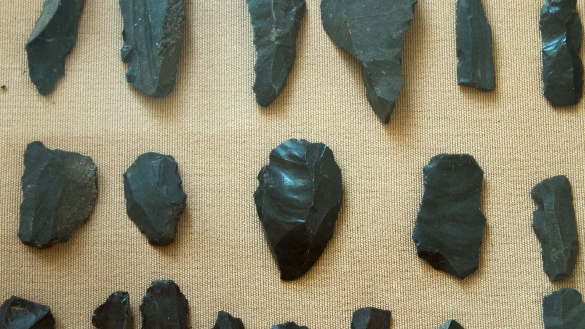 Obsidian of Milos. Archaeological Museum of Milos.