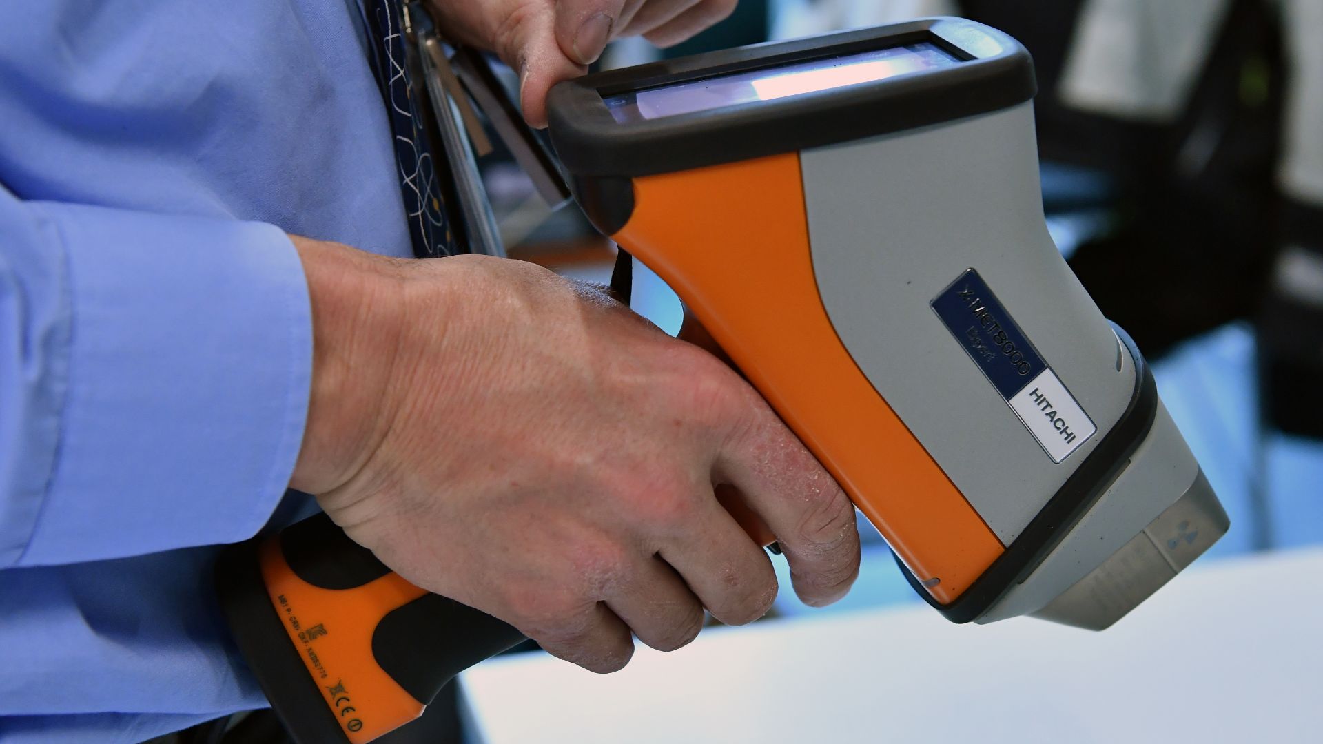 Nuclear Measurement and Chemical Identification Instruments.
Safeguard Equipments - X-Ray Fluorescence Analyzer (XRFA) to determine the type of metal and the components of metal alloys.  IAEA Vienna, Austria, 3 October 2018

Photo Credit: Dean Calma / IAE