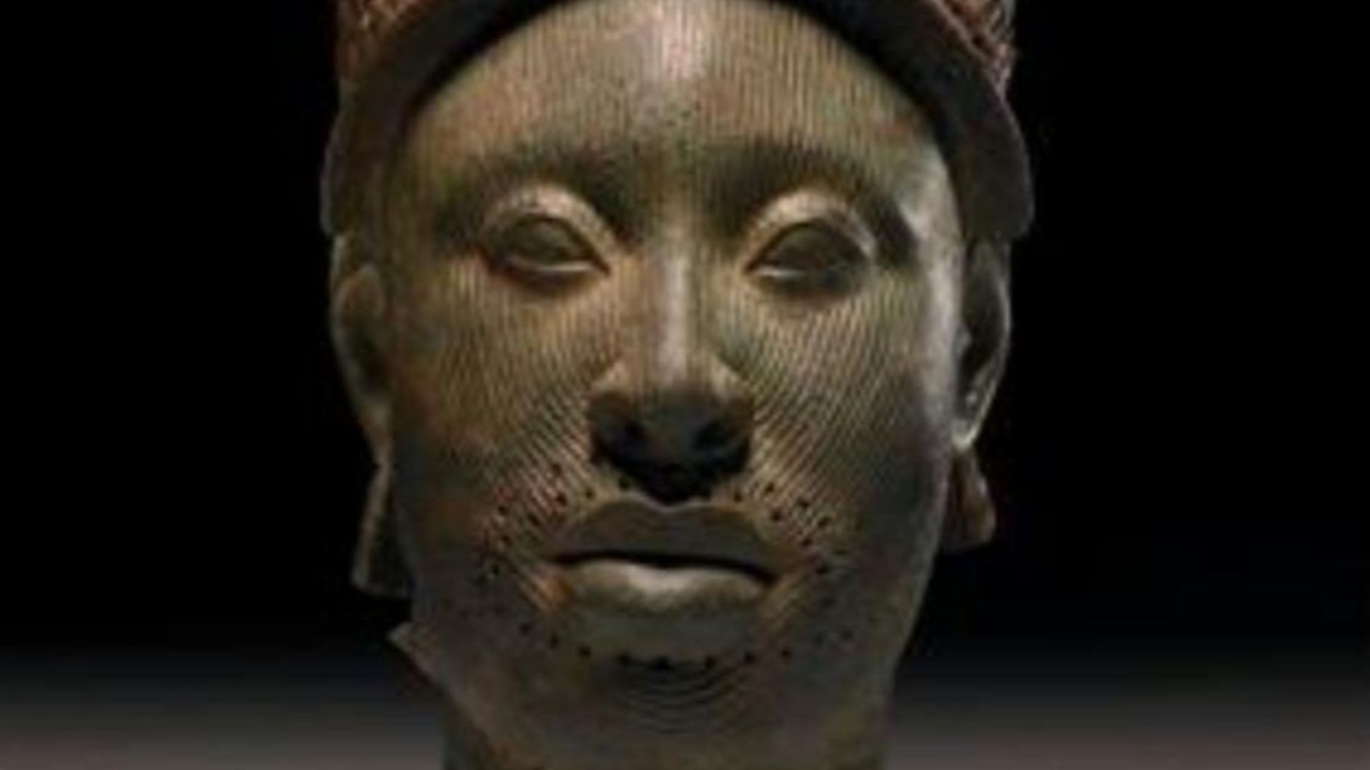 Brass head cast of an Ooni of Ife