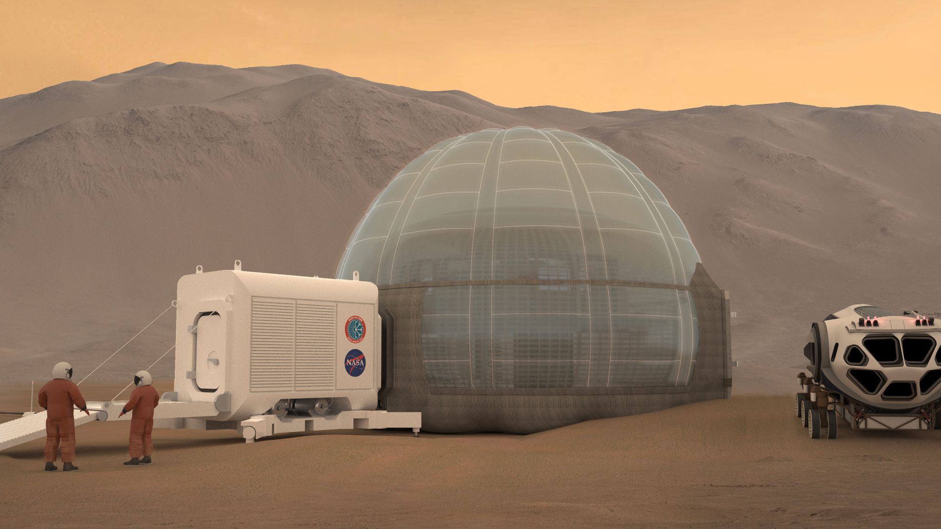 Художественная визуализация концепции Mars Ice Home.