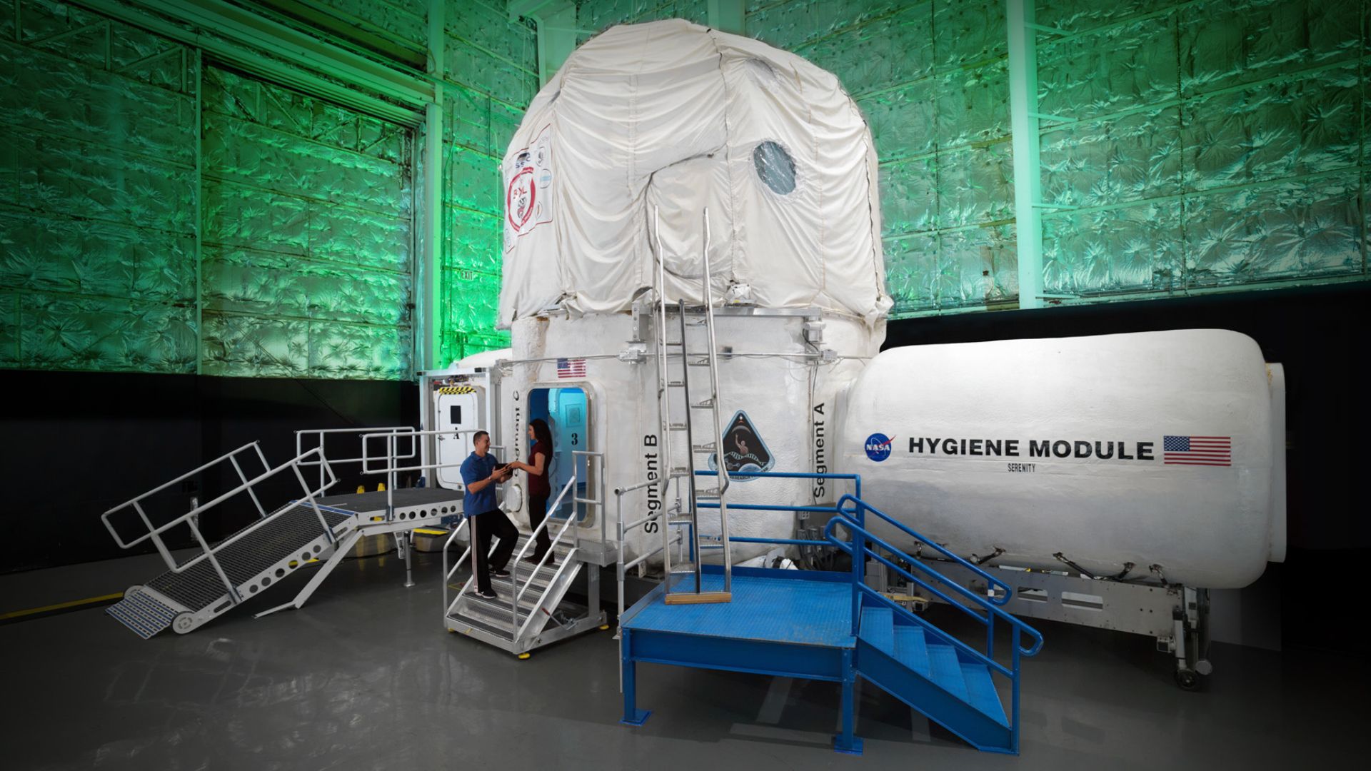 The Human Exploration Research Analog (HERA) is a modular structure consisting of a central core laboratory segment with an adjoining second and third story devoted to living quarters. HRP investigators use the HERA as an analog for future exploration-cla