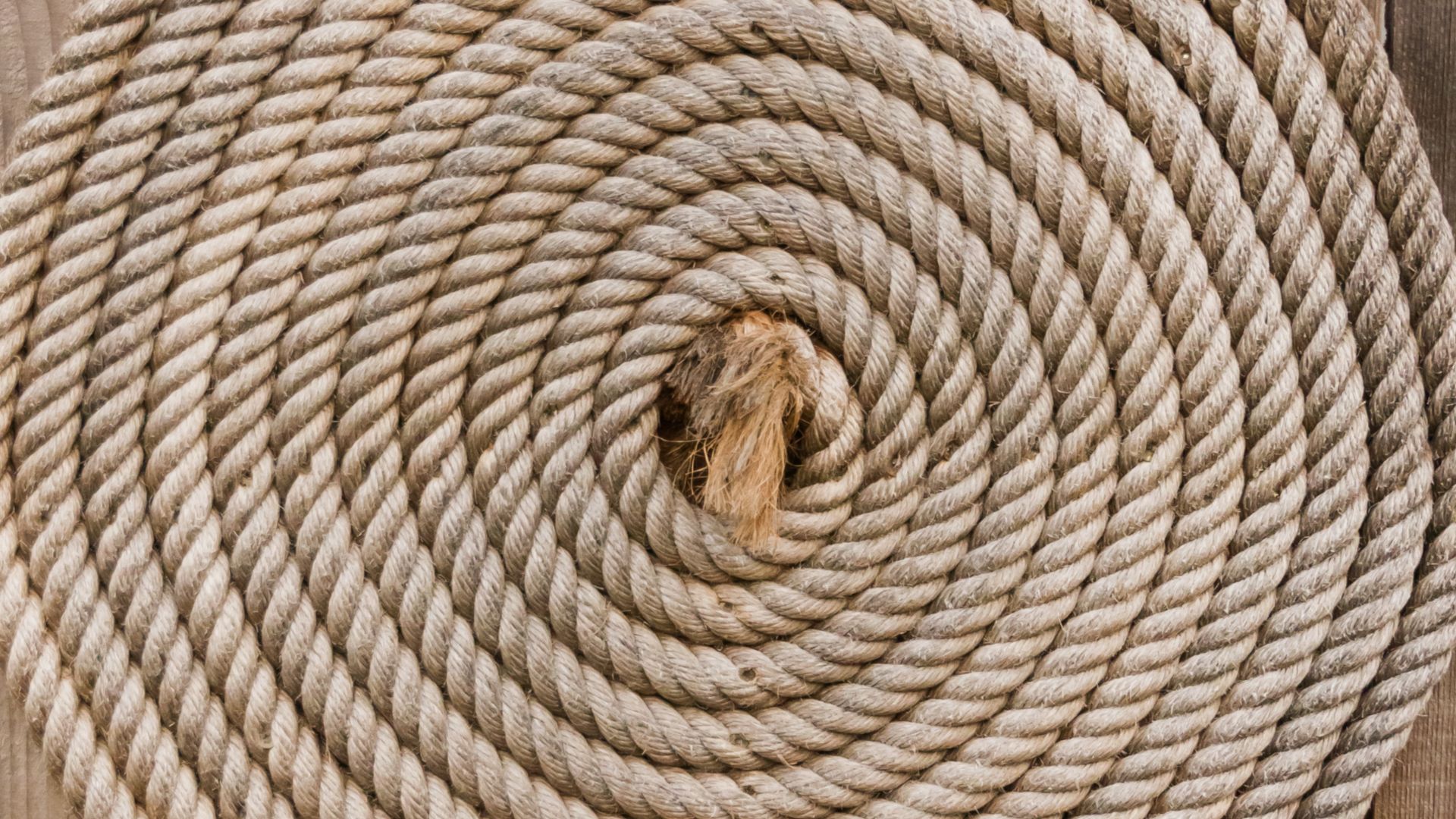 Hemp rope, dockyard of the Hermione, Rochefort sur Mer, Charente-Maritime, France.