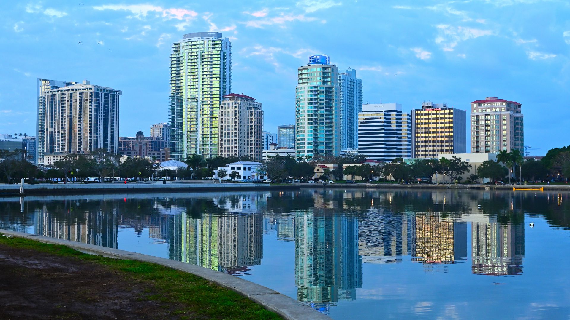 St. Petersburg, Florida skyline just before sunrise