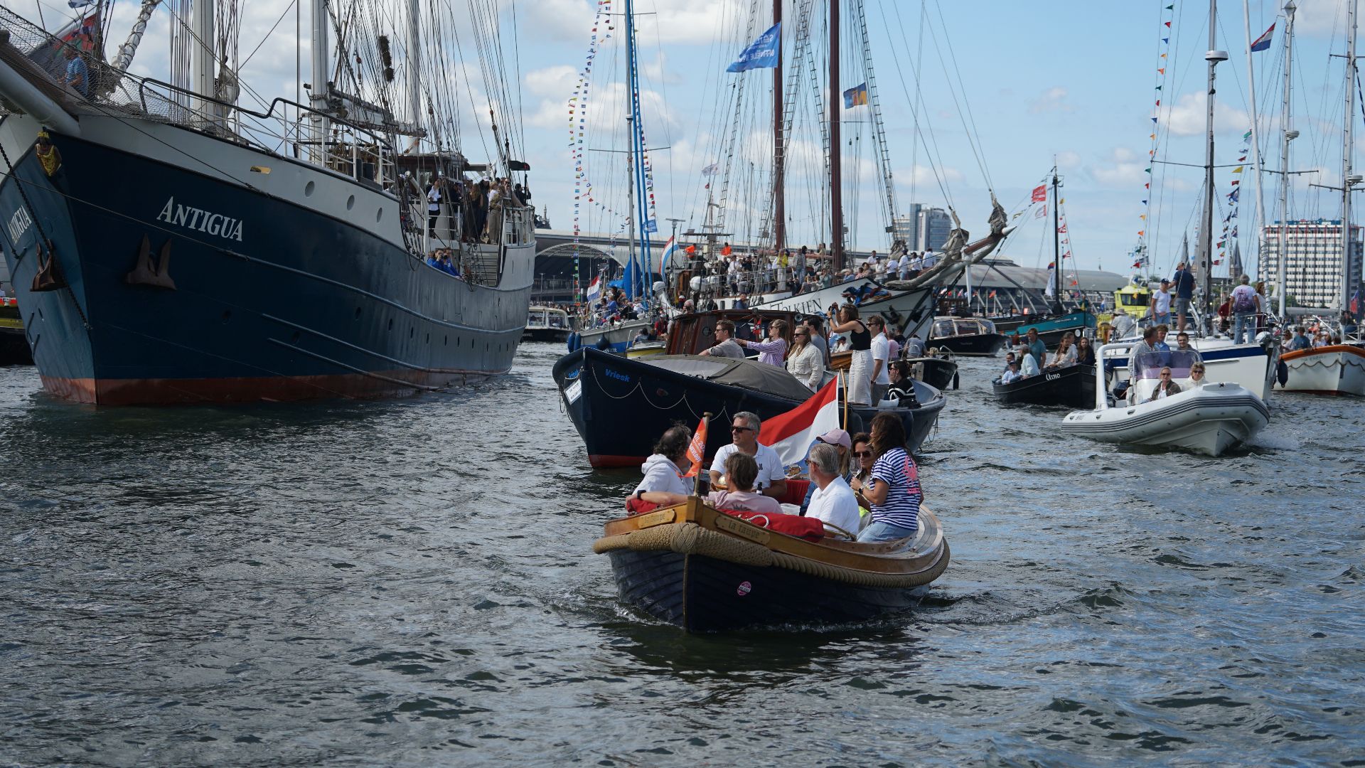 The Dutch barquentine Antigua at SAIL Amsterdam 2025