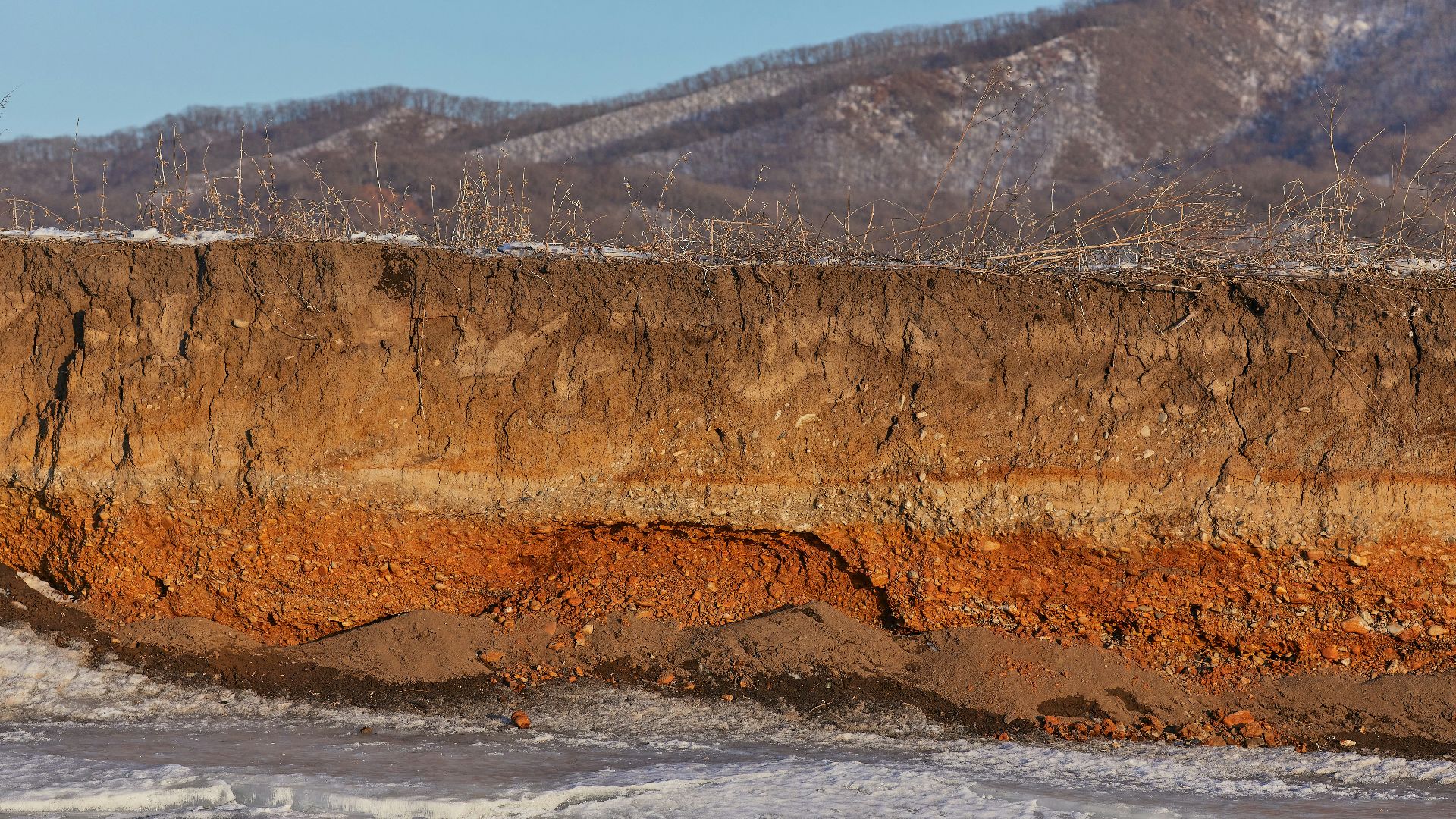 a cliff that has been eroded by the ocean