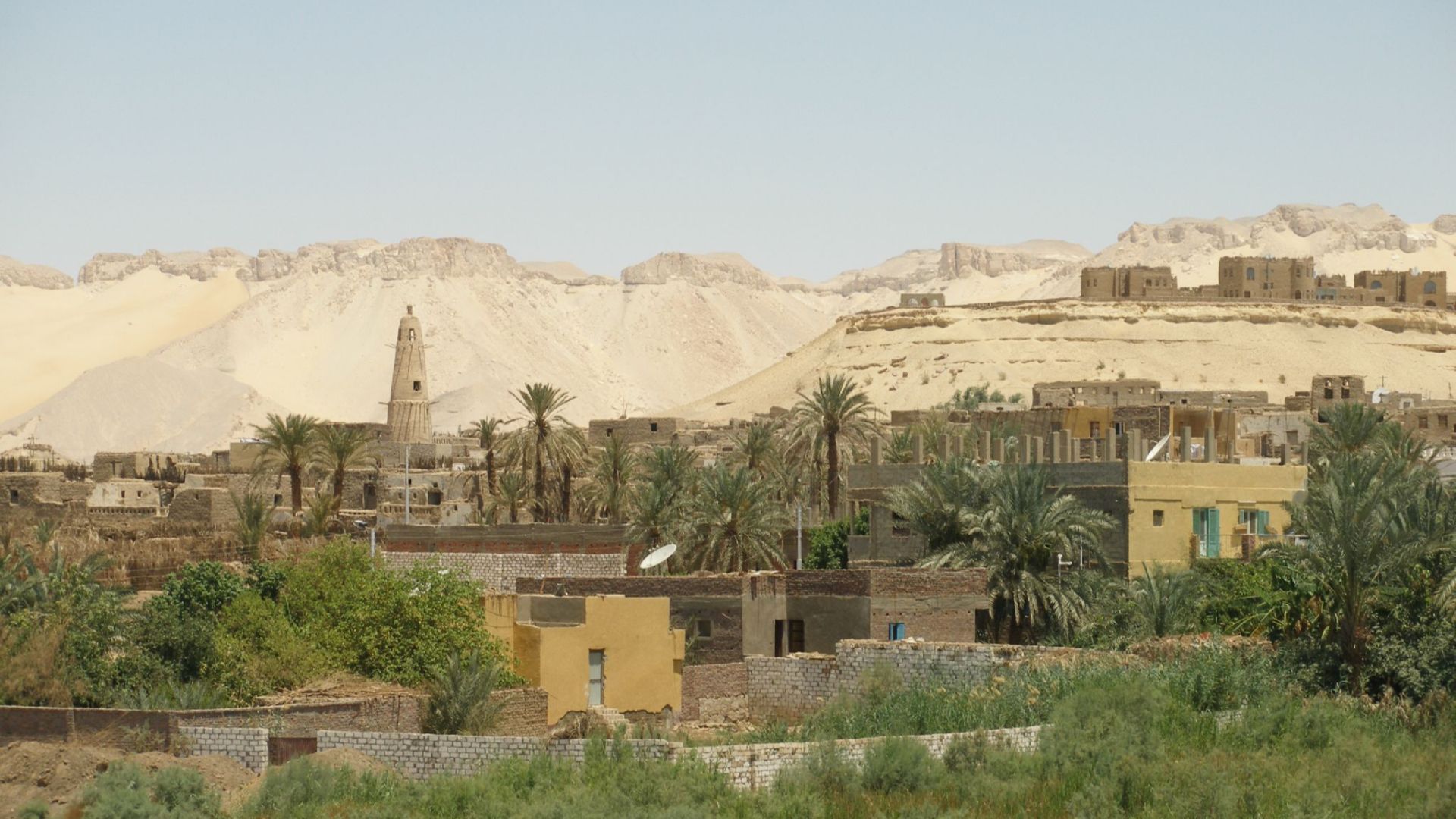 A view of the of the old town at Dakhla Oasis - in the Libyan Desert of western Egypt.