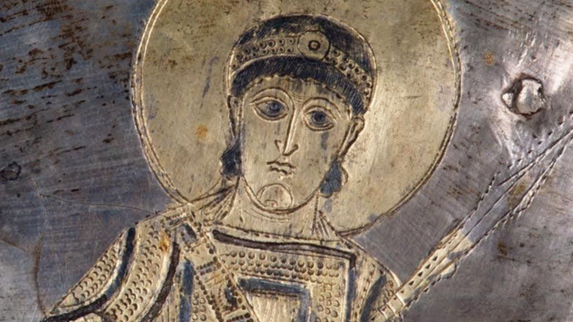 Detail of Constantius II in the Kerch missorium