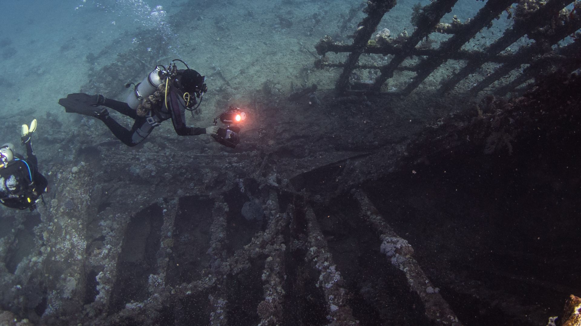 Wreck of the SS Carnatic (built 1862) in the Red Sea, Egypt.