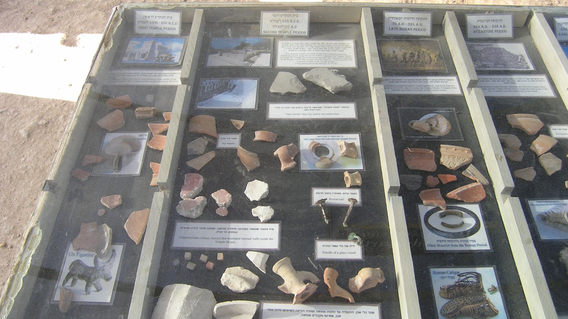 Temple Mount Sifting Project, Jerusalem, 2016, Display Table