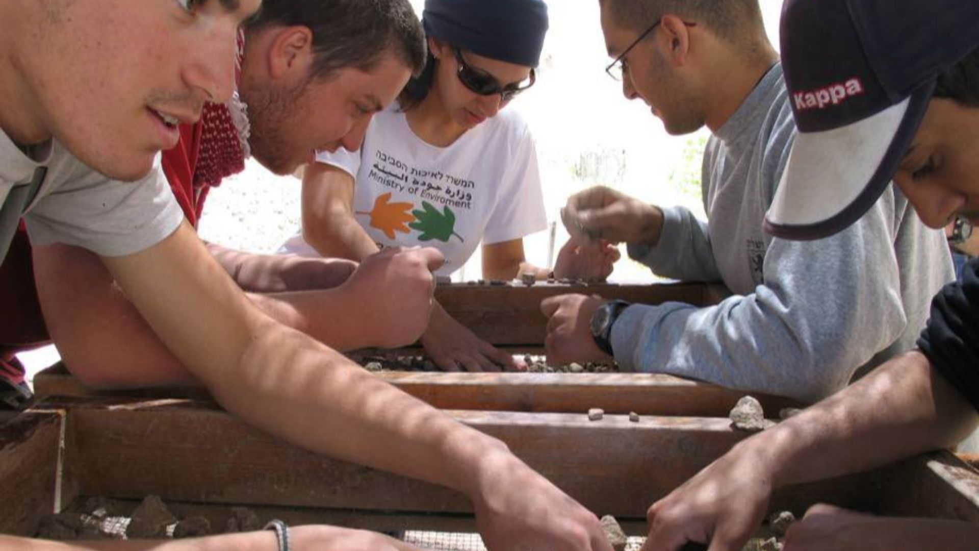 Archaeological Sifting of Debris from the Temple M, Archeological sites of Israel