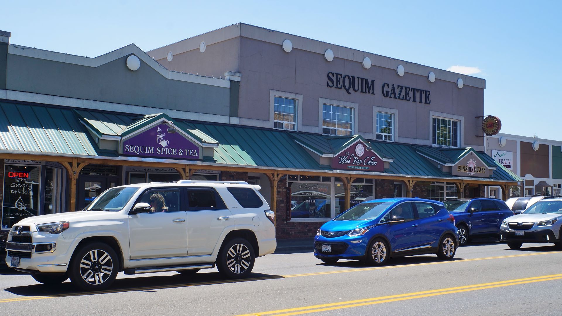 The Sequim Gazette Building in downtown Sequim, Washington.