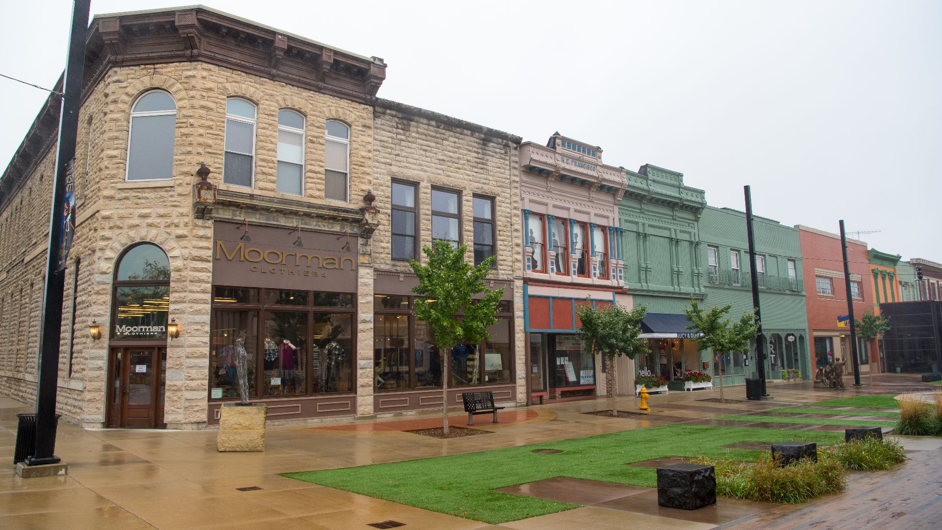 Plaza converted from Federal Avenue, Mason City, Iowa, United States.