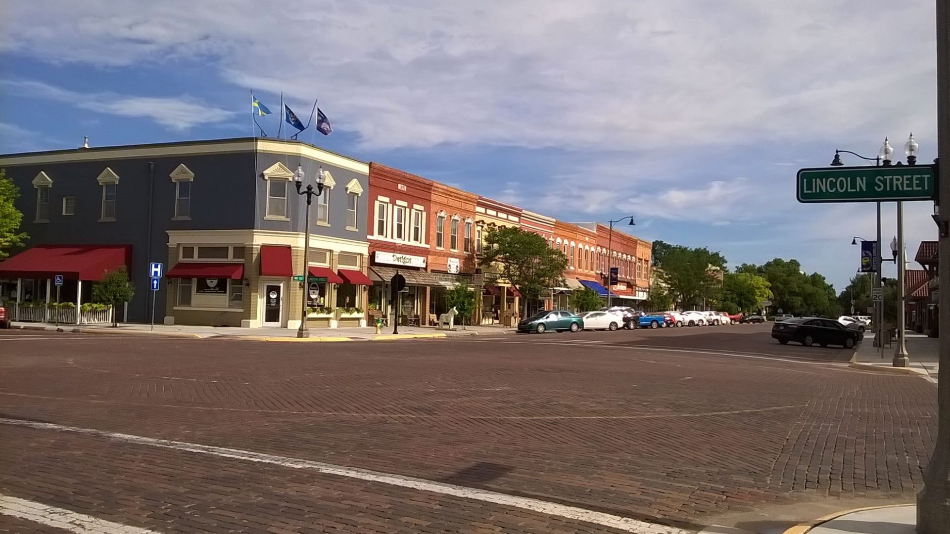 Lindsborg at the intersection of Lincoln Street and Main Street