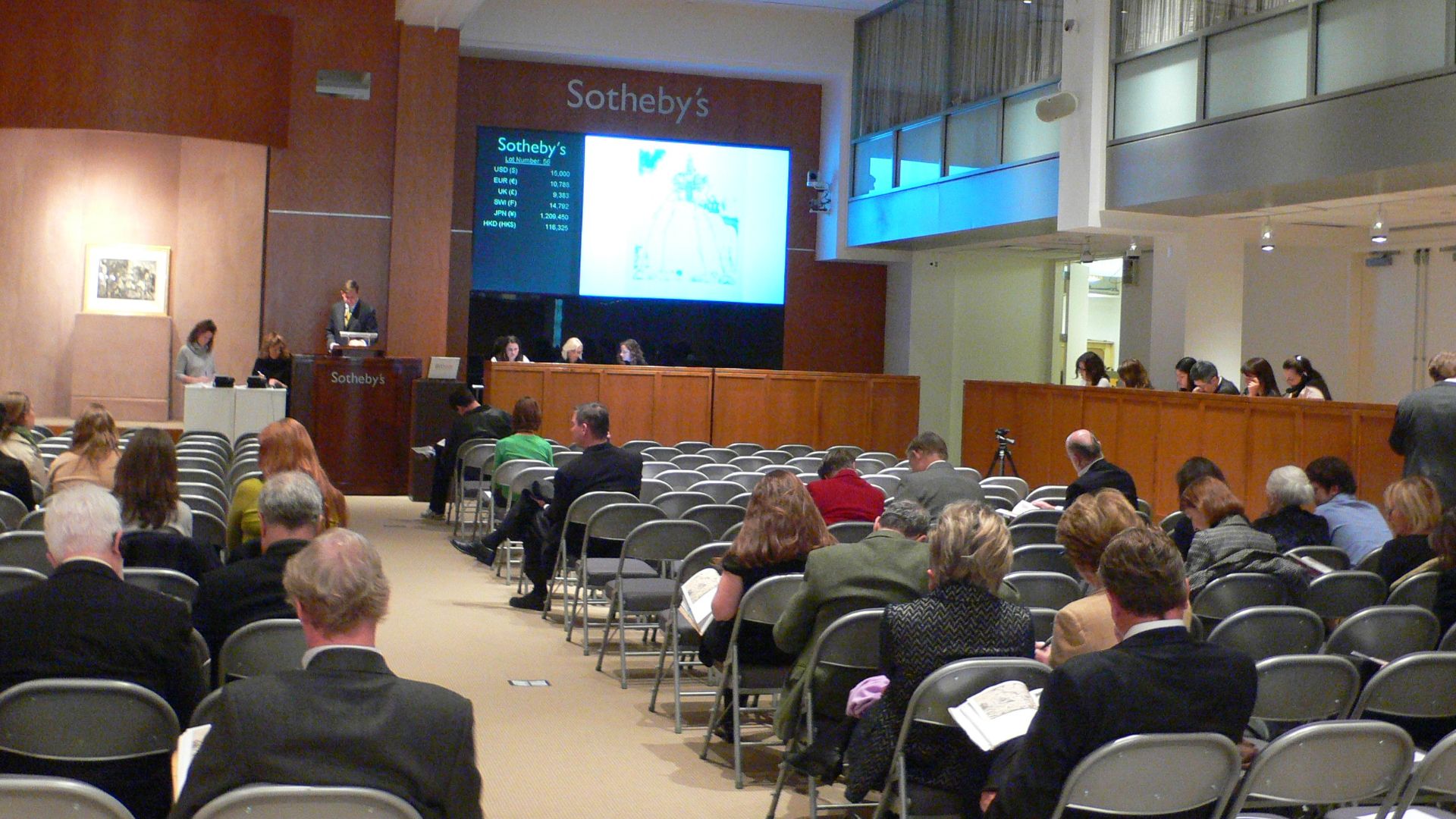 Bidders can be physically present, or bid online or over the phone.