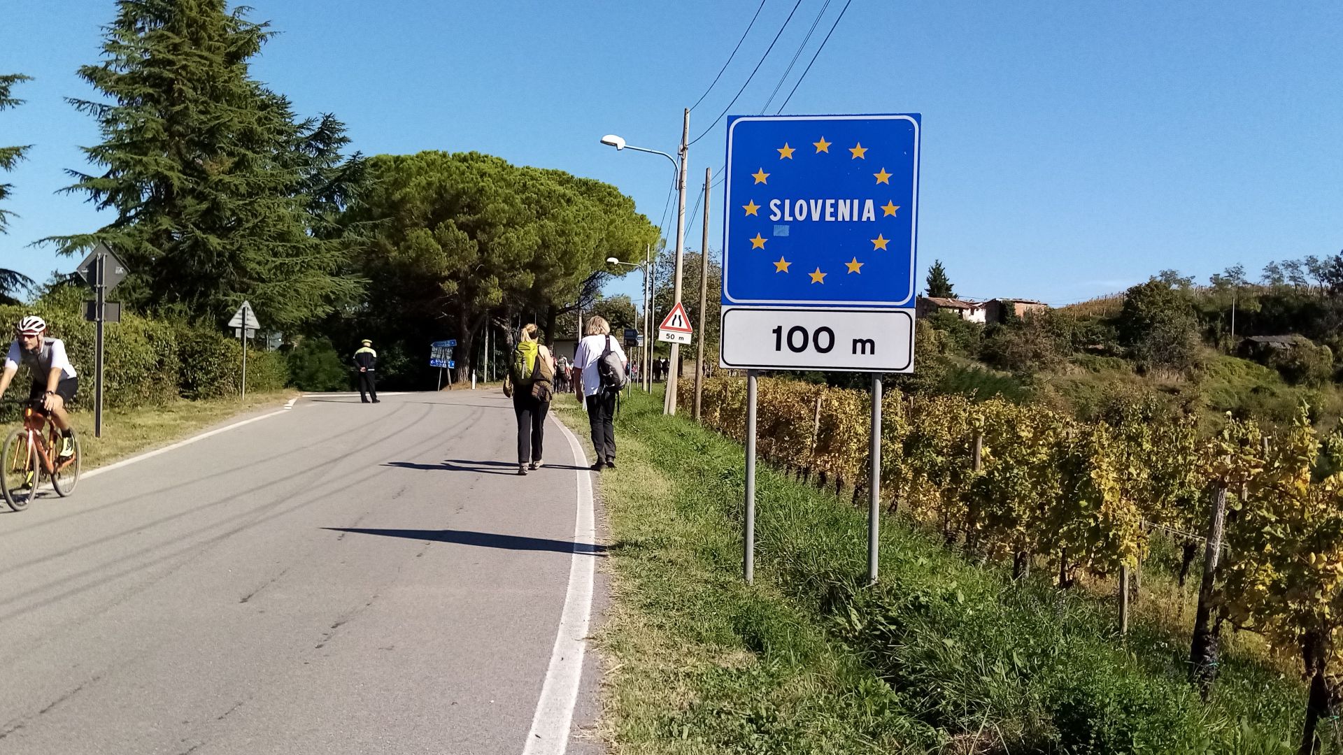 Italian-Slovenian border crossing at Plešivo-Plessiva, Friuli-Venezia Giulia, Italy, European Union