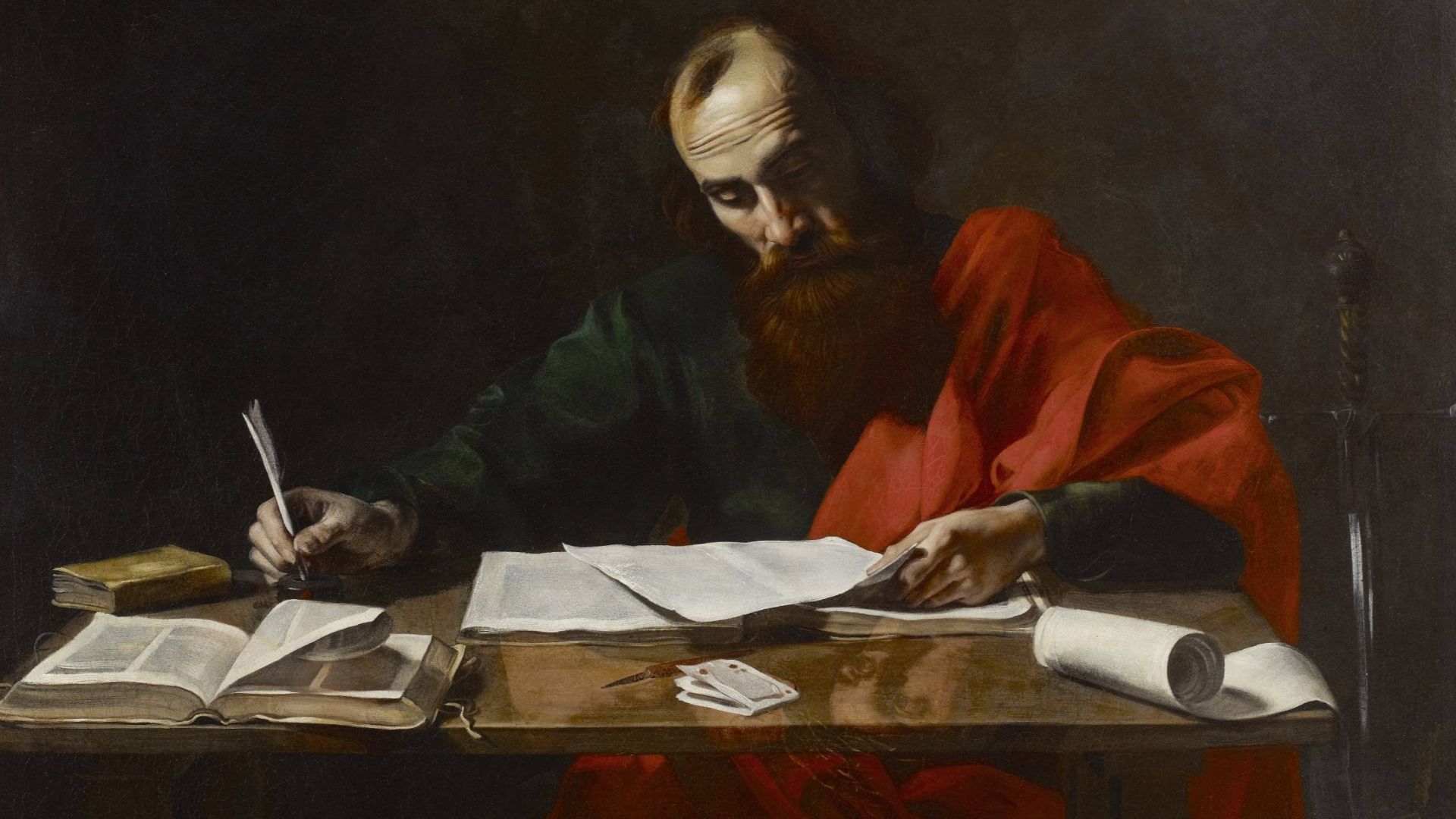 File:Probably Valentin de Boulogne - Saint Paul Writing His Epistles - Google Art Project.jpg