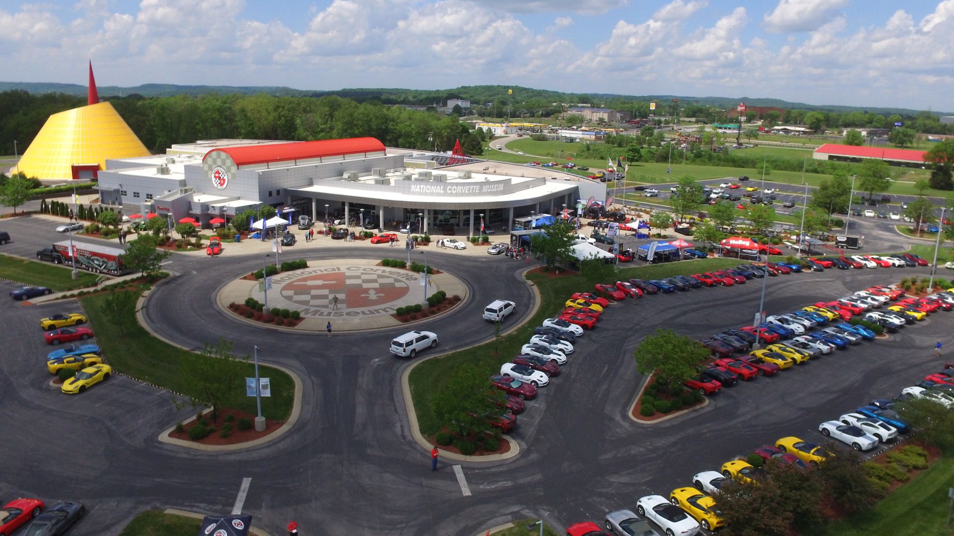 Aerial view of National Corvette Museum