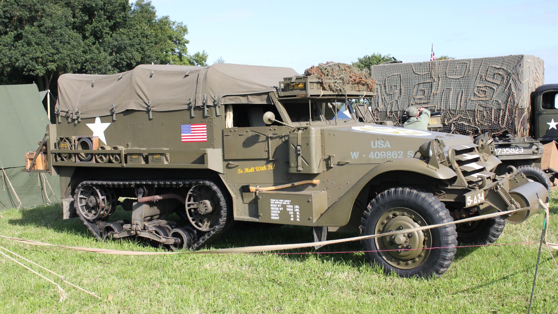Photo from the Victory Show 2015 in the small village of Cosby, Leicestershire, UK. The Victory Show is a commemoration of World War II, held at Foxlands Farm on a 100-acre site in September and is the largest event in the country. The show hosts re-enact