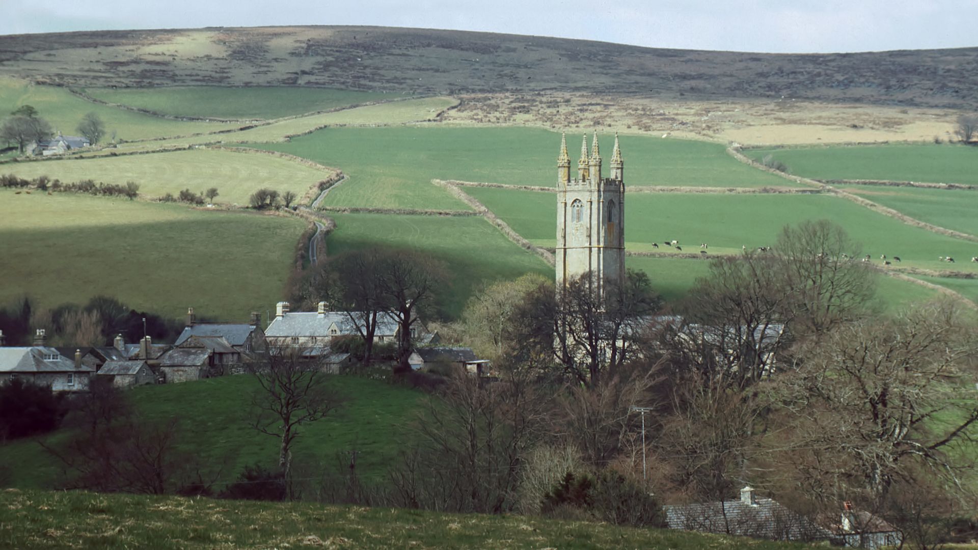Village of Widecombe-in-the-Moor, located in Dartmoor, Devon/UK