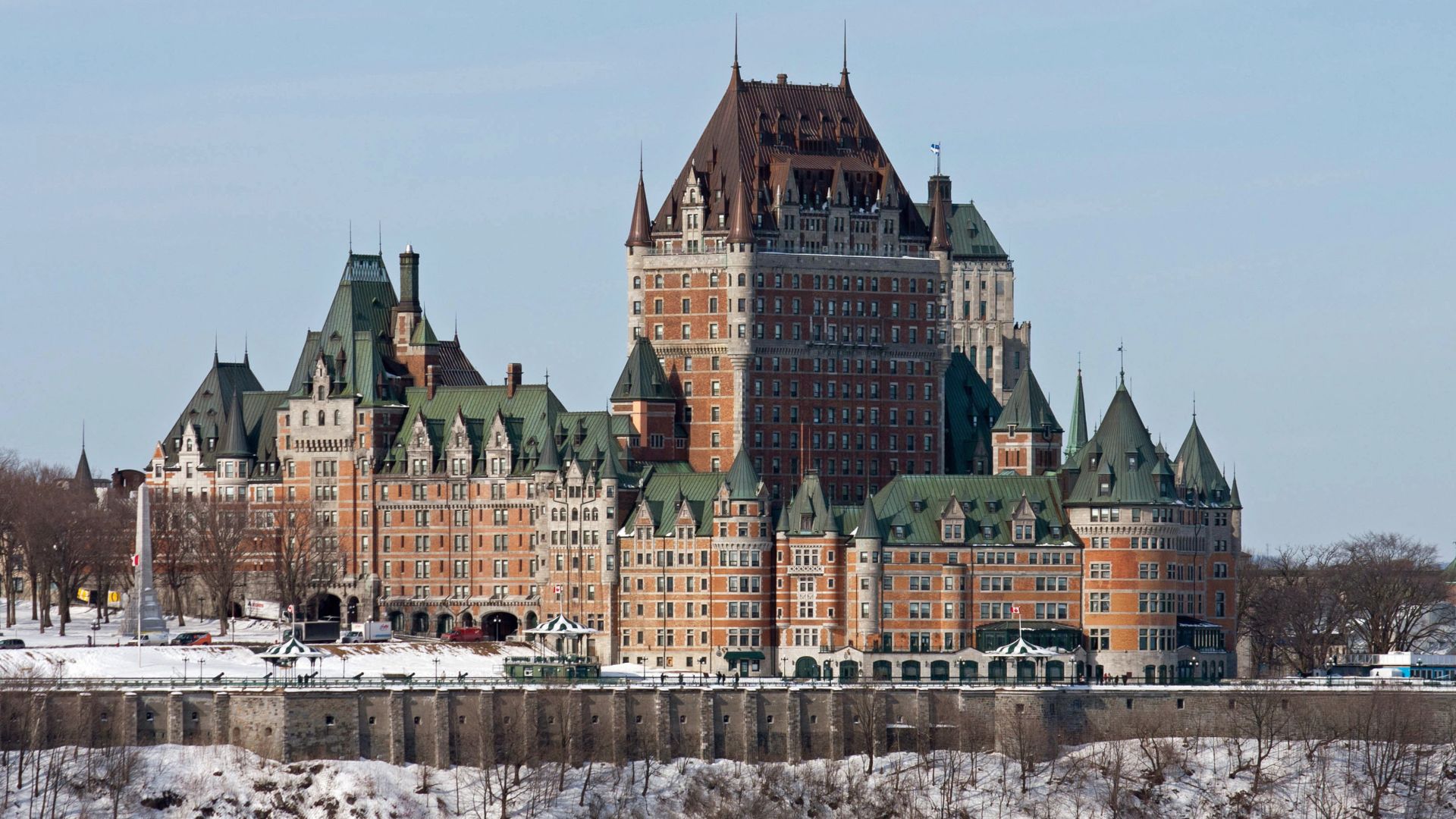 The Château Frontenac seen from the Terrasse of Lévis, Canada