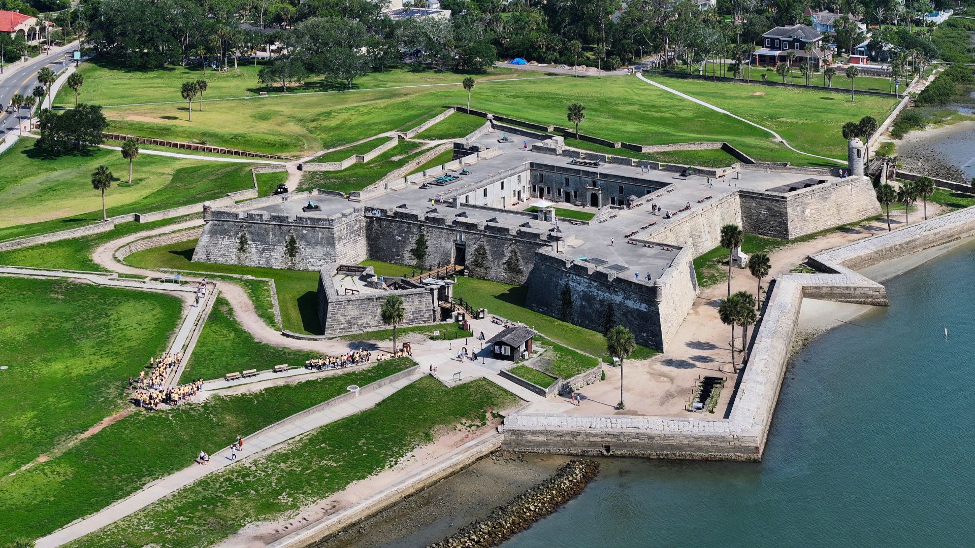 The oldest masonry fort in the Lower 48, built in the late 17th century, now a museum.